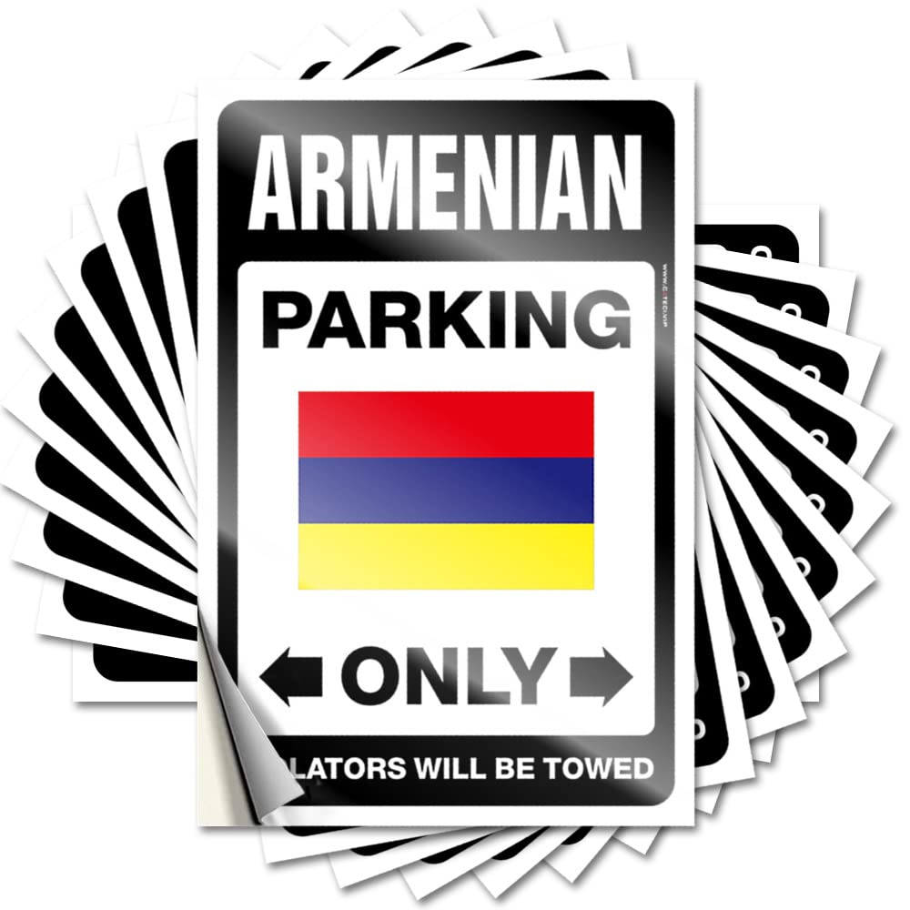 Armenian Parking Only Bottle Funky - Cool Room Decorations Saying Self Adhesive Sticker(6X9CM)