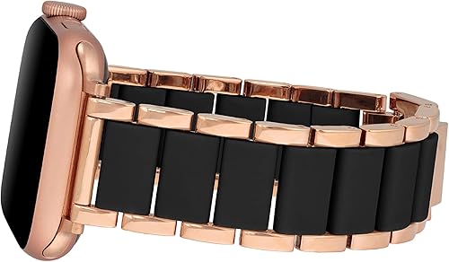 Miniatura 2 de Anne Klein Pulsera de moda de goma para Apple Watch, segura, ajustable, correa de repuesto para Apple Watch, se adapta a la mayoría de las muñecas,