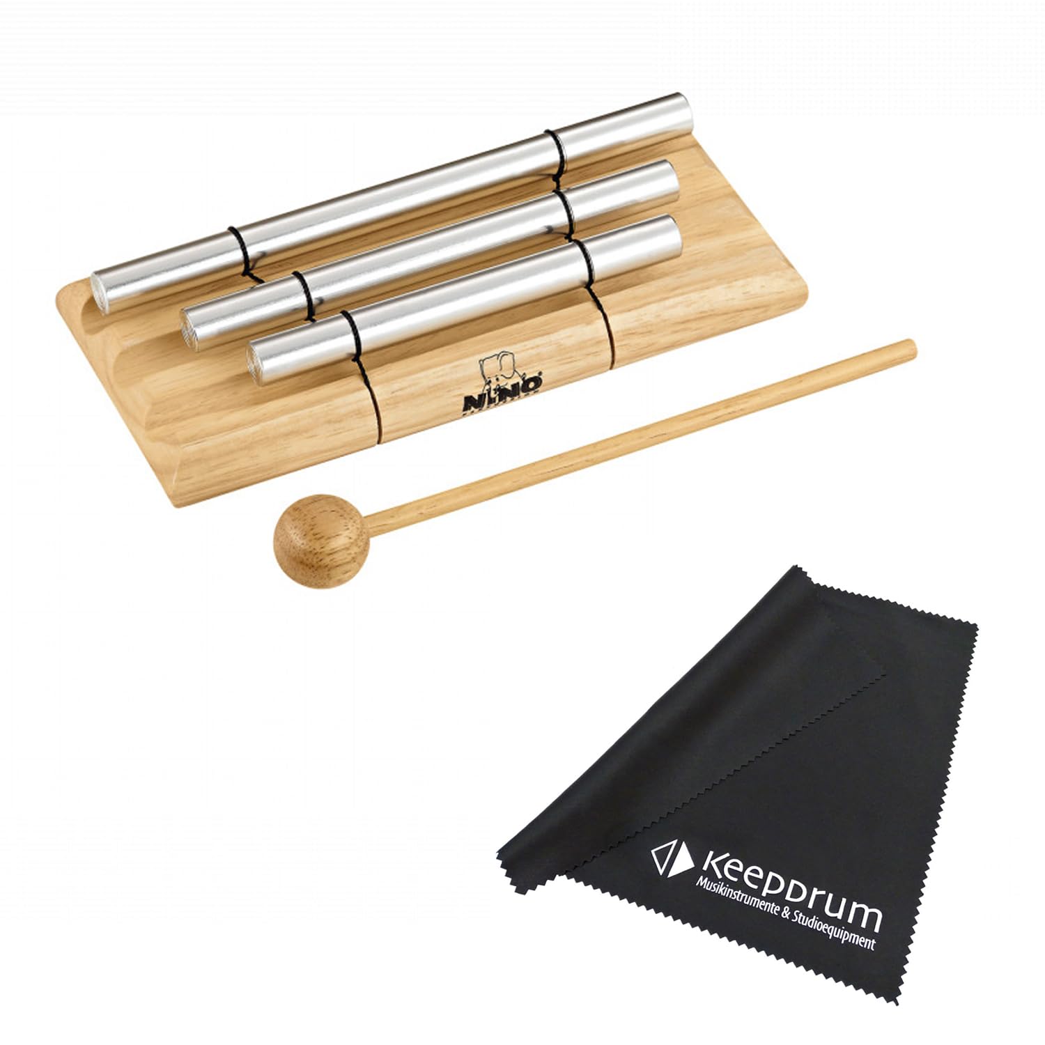 Meinl Klangstäbe Nino 580 Energy Chimes 3 Töne mit Schlägel mit keepdrum Tuch