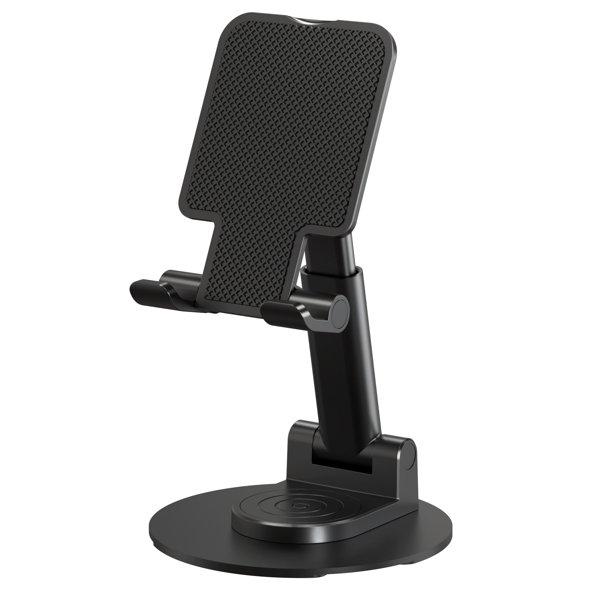 Sounce Adjustable Mobile Stand for Desk | 360° Rotation, Stable Metallic Base | Portable Phone Holder Tripod for Recording | Compatible with Smartphone, Tablet, iPad & Kindle (Black)-image-24