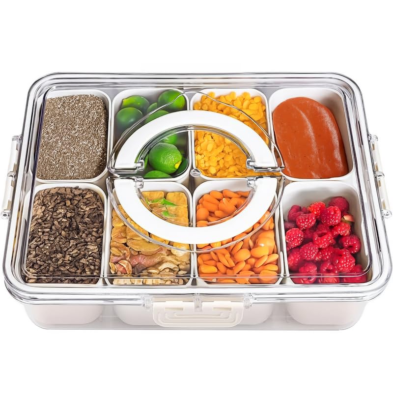 See full amazon price history chart for PRIME PICK Plastic 8 Divided Fridge Organiser With Lid Handle Snackle Box Charcuterie Board Container Storage Organizer, Fruit Spices Candy Veggie Nuts & Snacks Perfect For Party Travel & Picnic White PRIME PICK Plastic 8 Divided Fridge Organiser With Lid Handle Snackle Box Charcuterie Board Container Storage Organizer, Fruit Spices Candy Veggie Nuts & Snacks Perfect For Party Travel & Picnic White (B0CW696K8H) Amazon Price History, Amazon Price Tracker