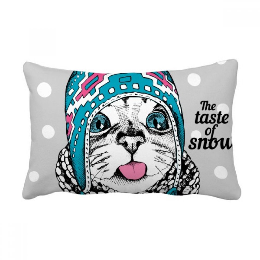 Coussin de chat Le goût de la Neige rectangulaire multicolore 40x60 cm pour canapé