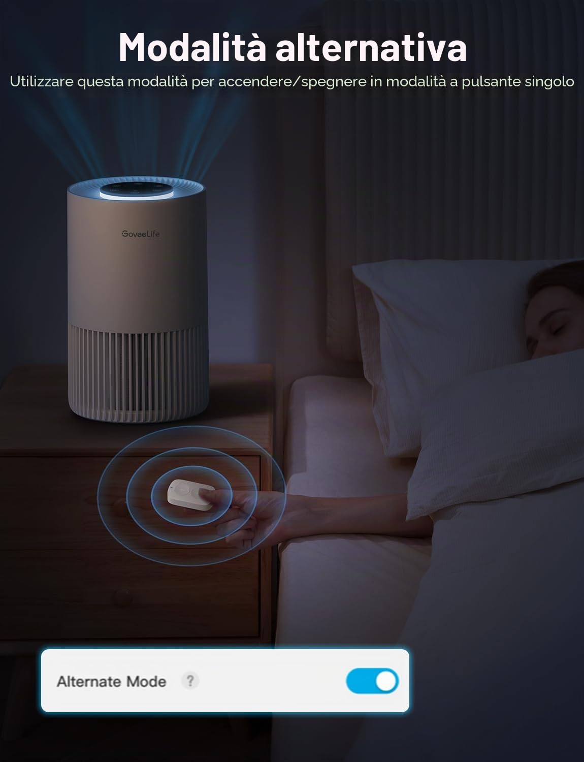 GoveeLife Smart Mini interruttore a doppio pulsante, controllo di gruppo più dispositivi, pulsante di controllo wireless versatile, alimentato a batteria, supporta la maggior parte dei prodotti Govee