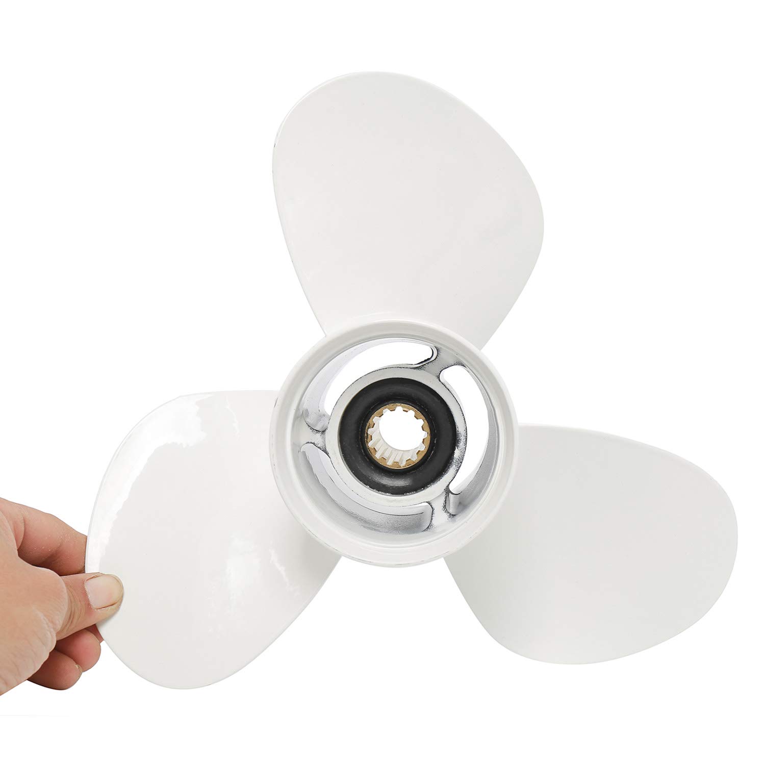NovelBee 11 3/8 x12 elica in lega di alluminio per Yamaha 25-60HP motore fuoribordo 69W-45952-00