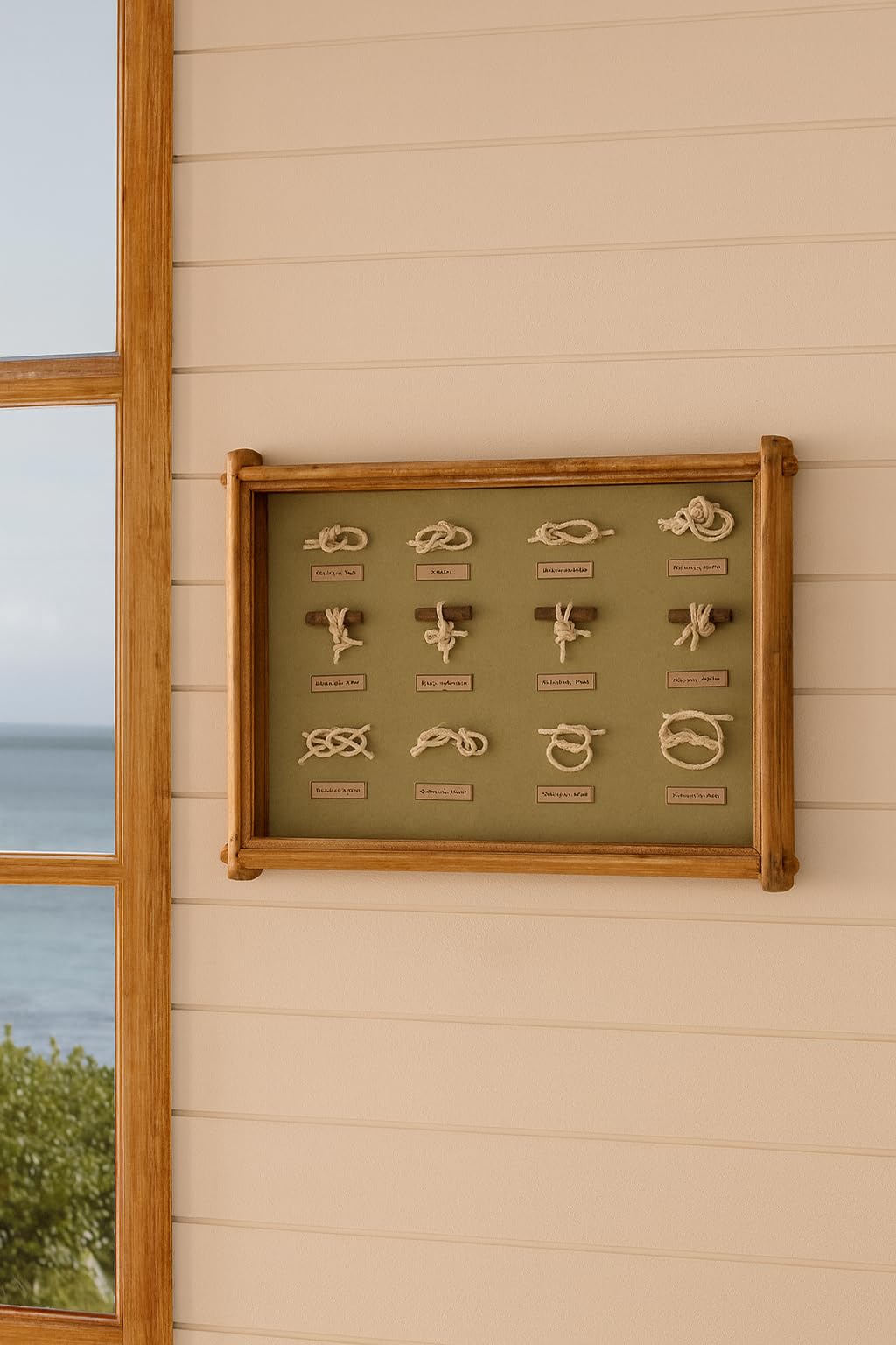 KEYHOME - Cuadro decorativo de madera con nudos - Estilo natural y único