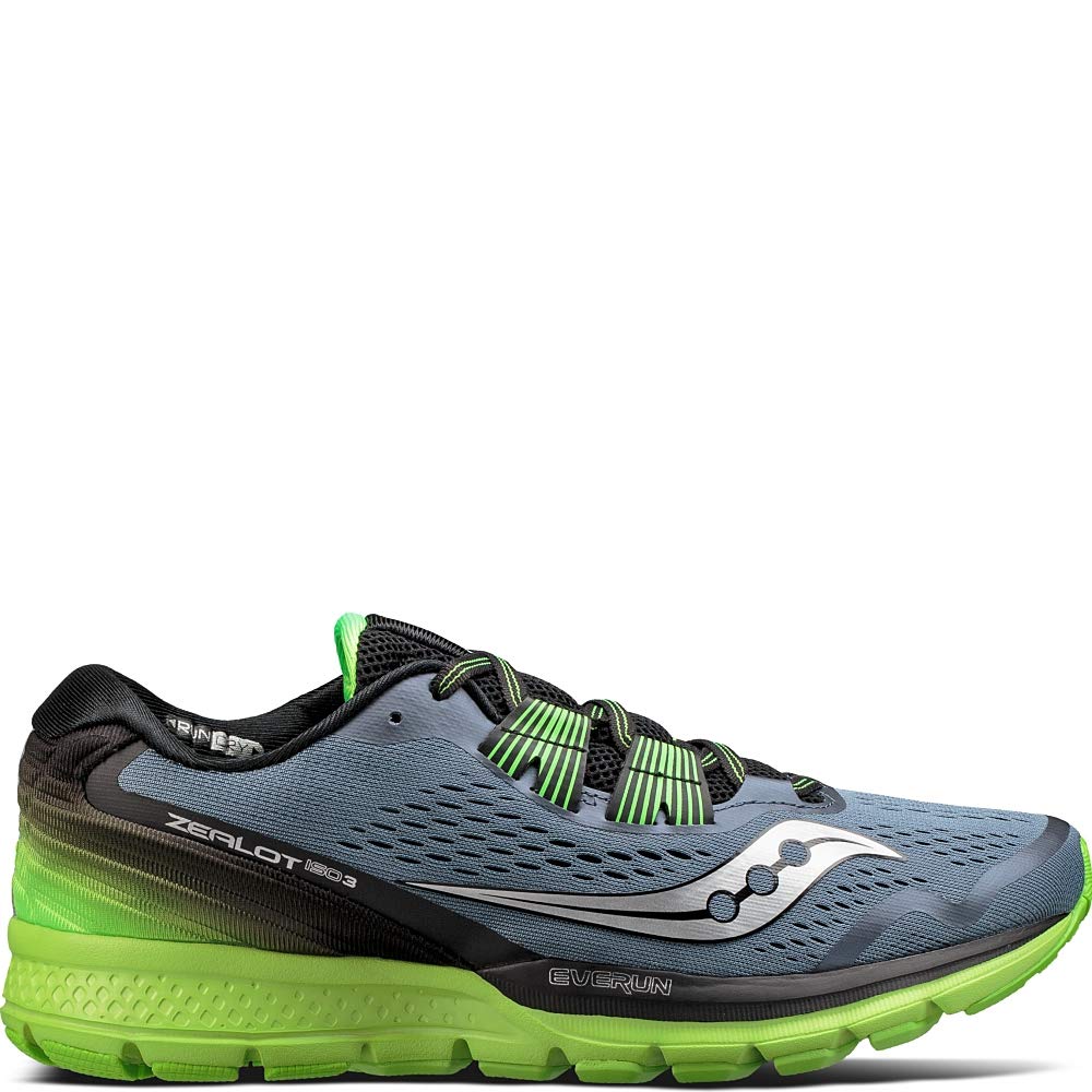 Saucony Men's Zealot ISO 3 Running Shoe, Grey Black, 9.5 M US
