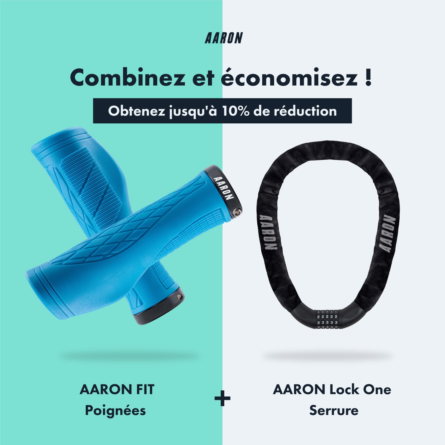Poignées De Guidon VTT/BMX Noires Antidérapantes - Confortables Et Verrouillables Pour Vélo, Trottinette