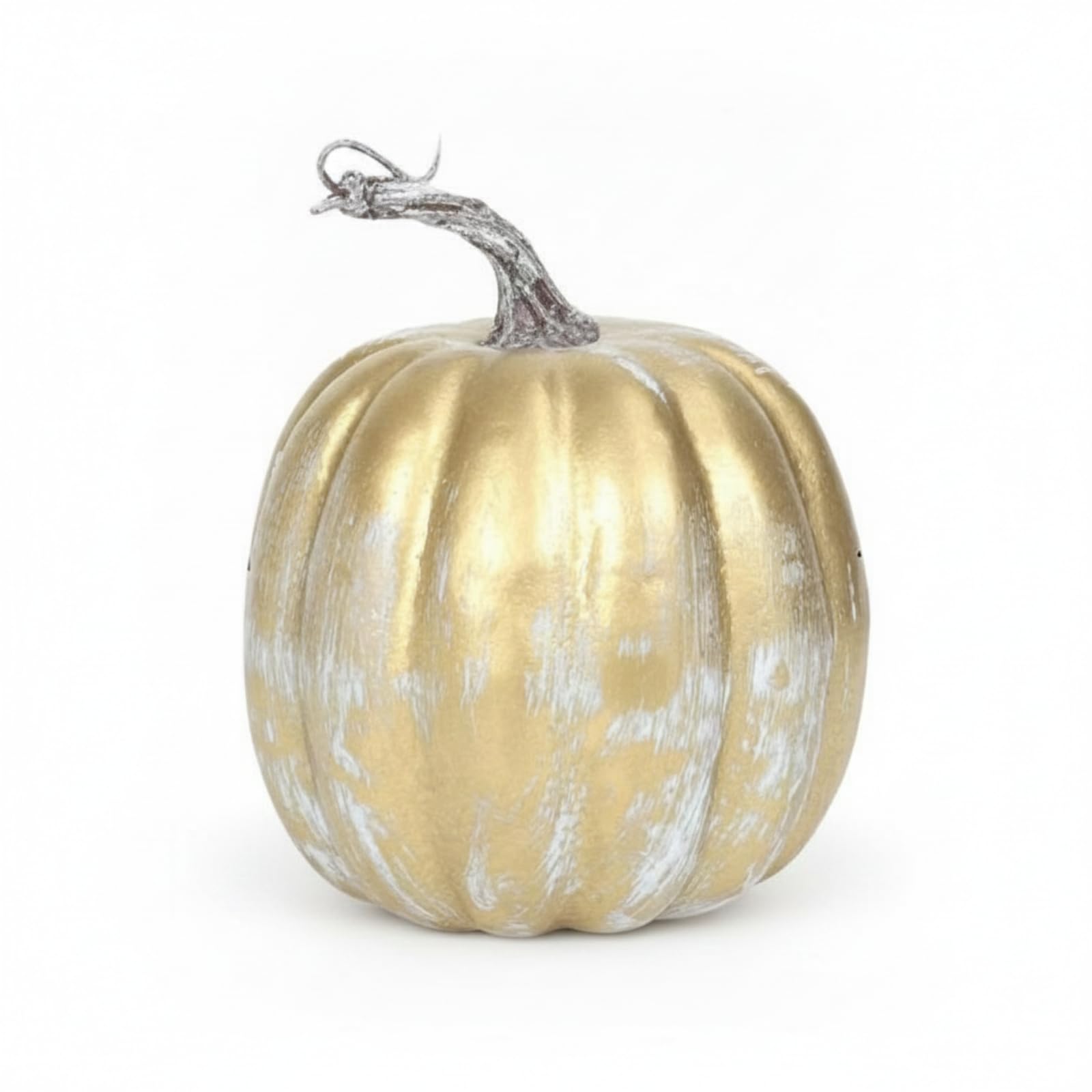 Citrouille artificielle tige doré pour décoration de table Thanksgiving
