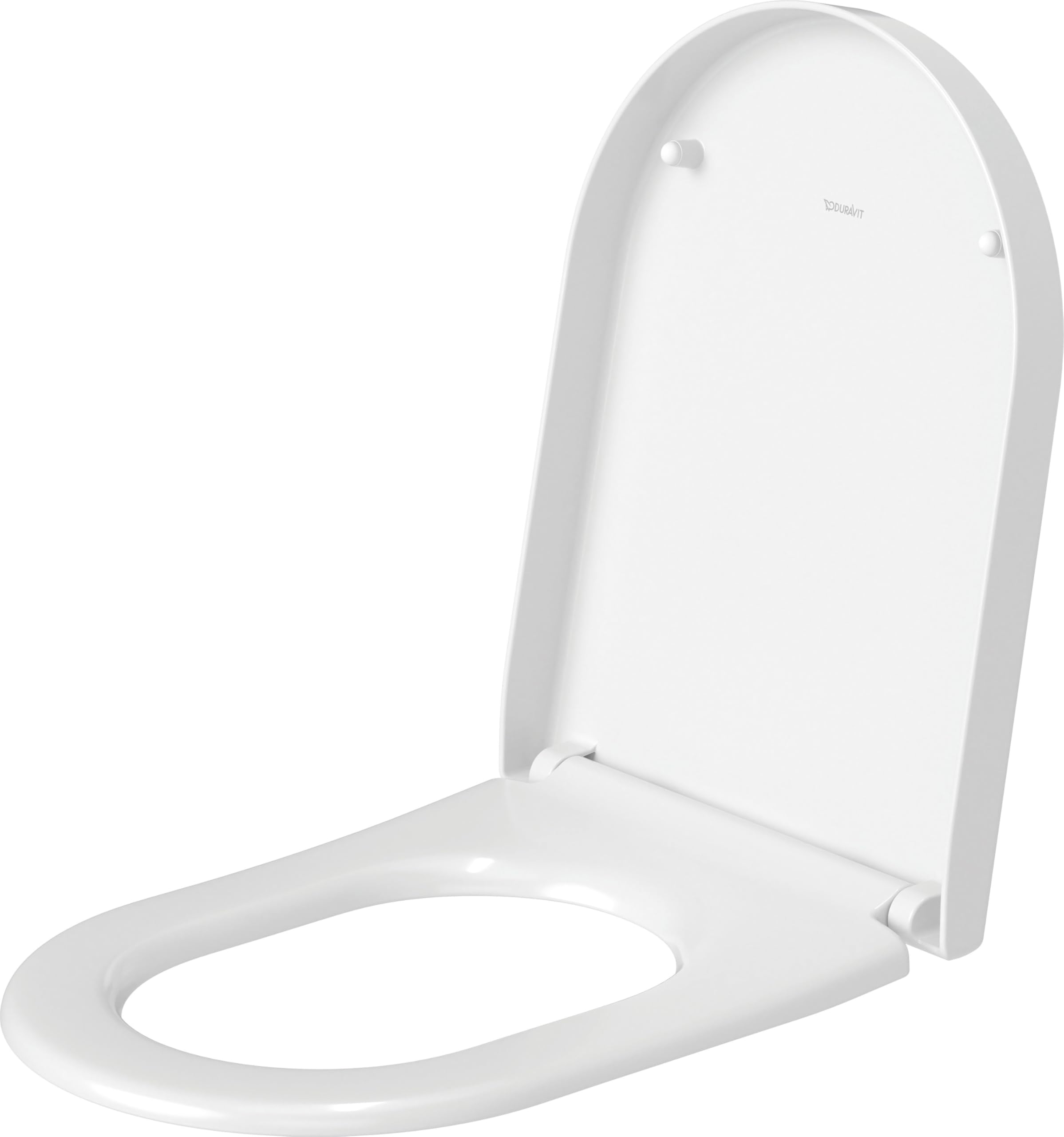 Duravit 0063320000 Long Toilet seat Soft Close Hinges Stainless Steel, White