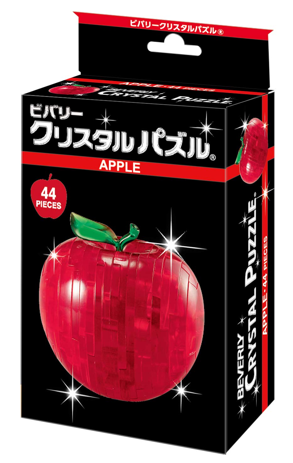 ビバリークリスタルパズル　グリーンアップル　43ピース 爽やかなグリーンアップルが出来上がります ビバリー 立体