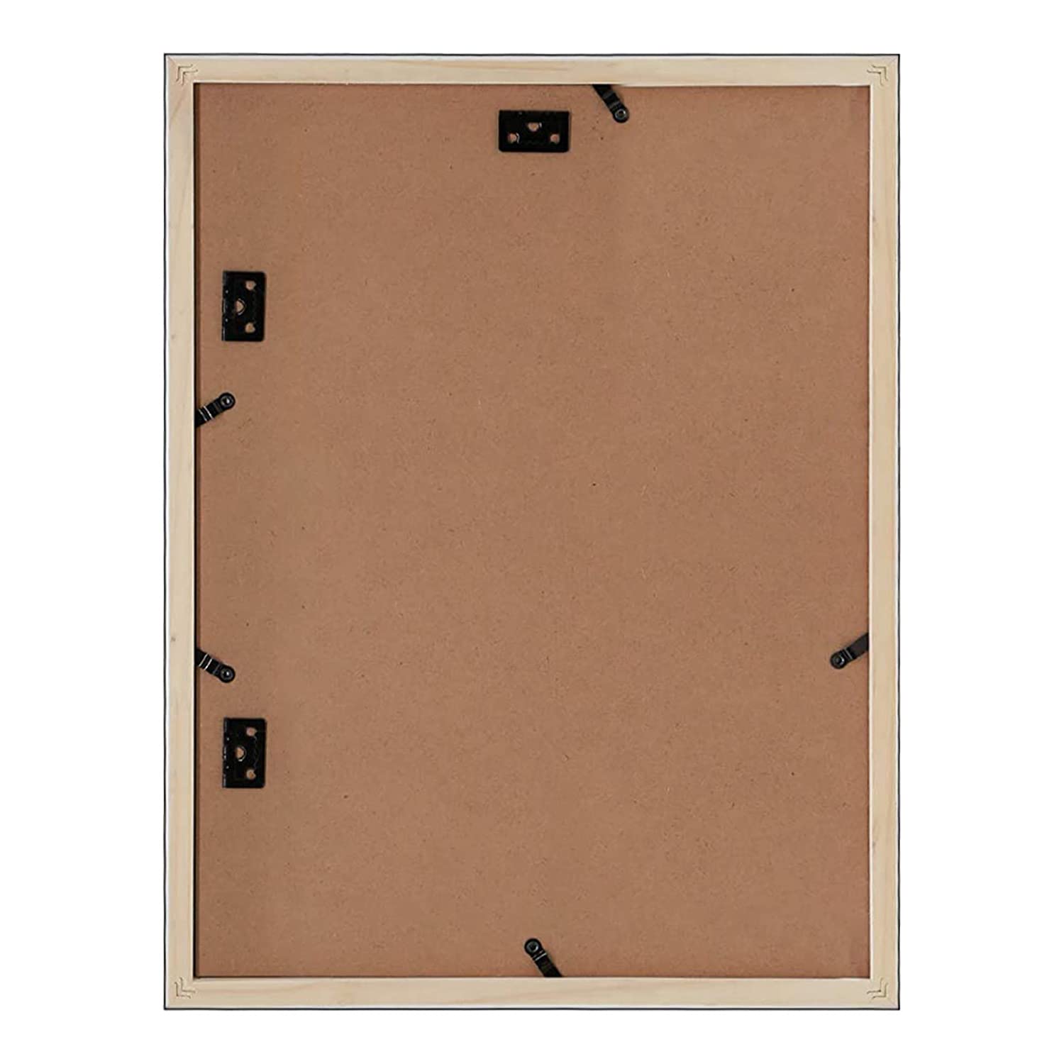 AUEAR, 12x16 Picture Frame, Solid Wood and High Definition Glass, Display Four 5x7 Photos with Mat or 12x16 Without Mat, Wall Display, Decorate Home or Office, Black