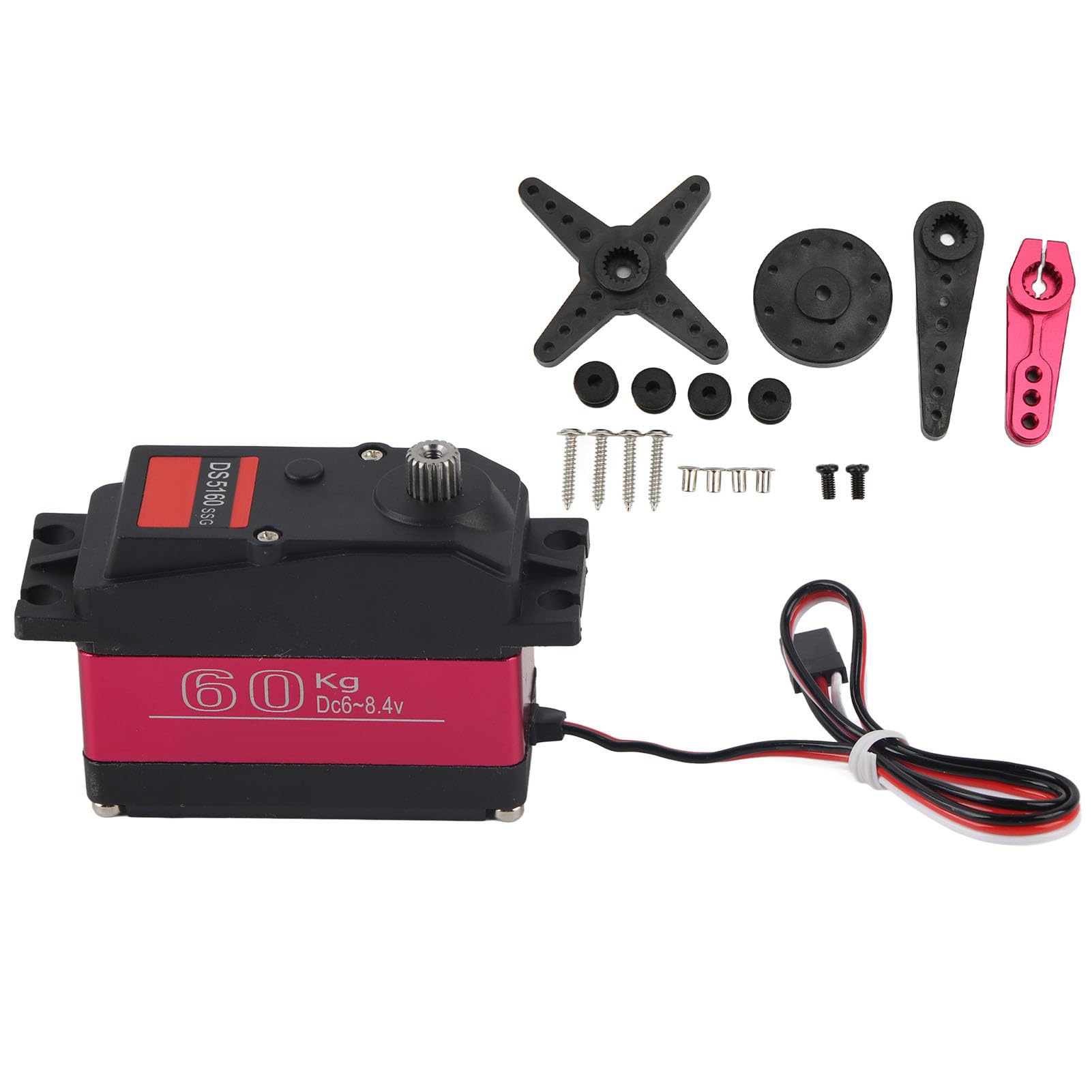 Serwo cyfrowy RC DS5160 ze stopu aluminium i tworzywa sztucznego ze stali nierdzewnej silne skręcanie światło wodoodporny cyfrowy serwo do samochodu RC