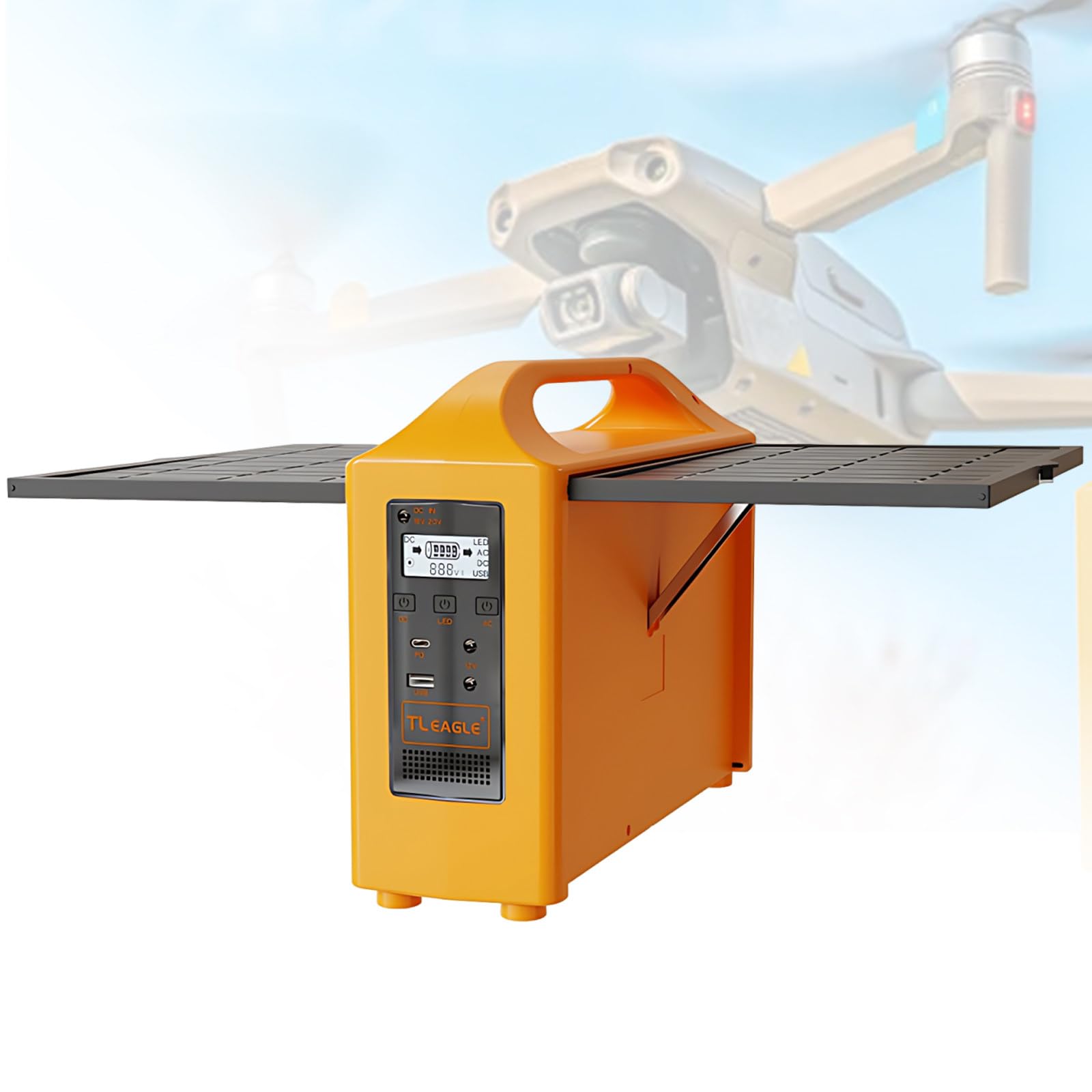 Estación De Energía Portátil Carga Solar, Batería Lifepo4 De 76.8wh, Con Salida USB Tipo C Ca/Cc. Fuente De Alimentación Móvil Como Generador De Emergencia Para Autocaravanas
