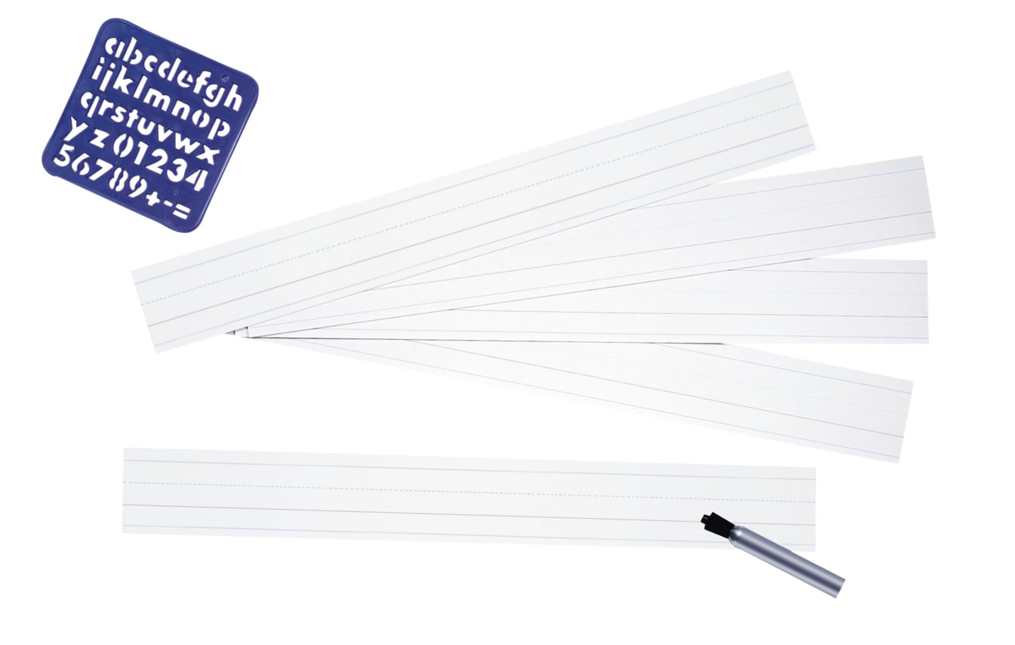 Zaner-Bloser Sentence Strips, 3 x 24 Inches, White, 100 Sheets - 085288