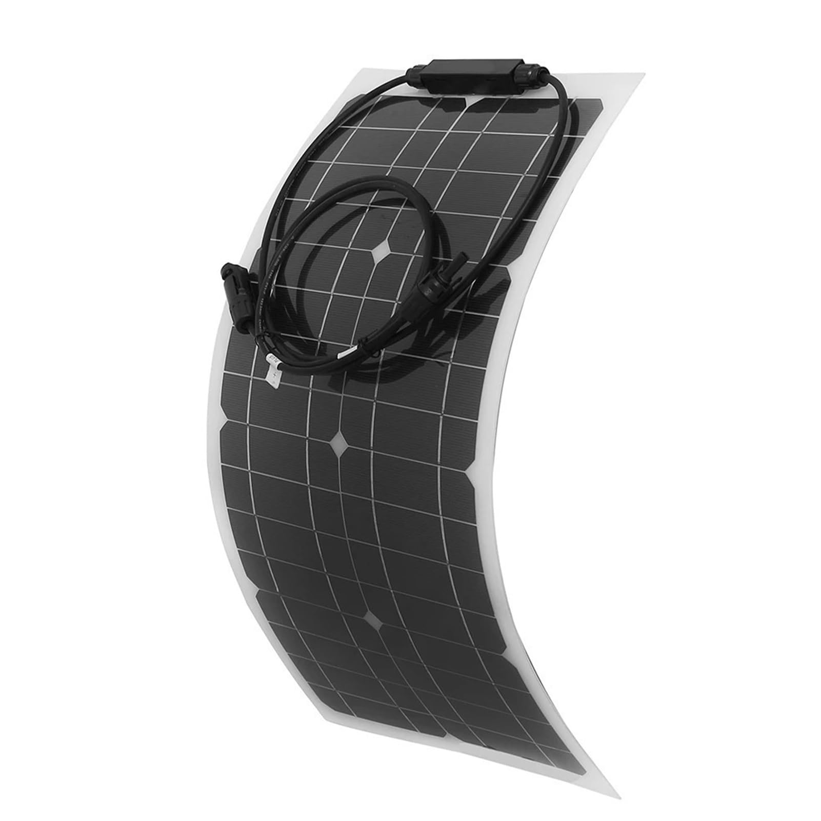 Dpofirs Solar Panel Battery Charger, 100W 100 Watt Portable Solar Panel, Flexible Outdoor RV Boat Solar Panel Power Supply for Marine Boat Trailer Off Grid System