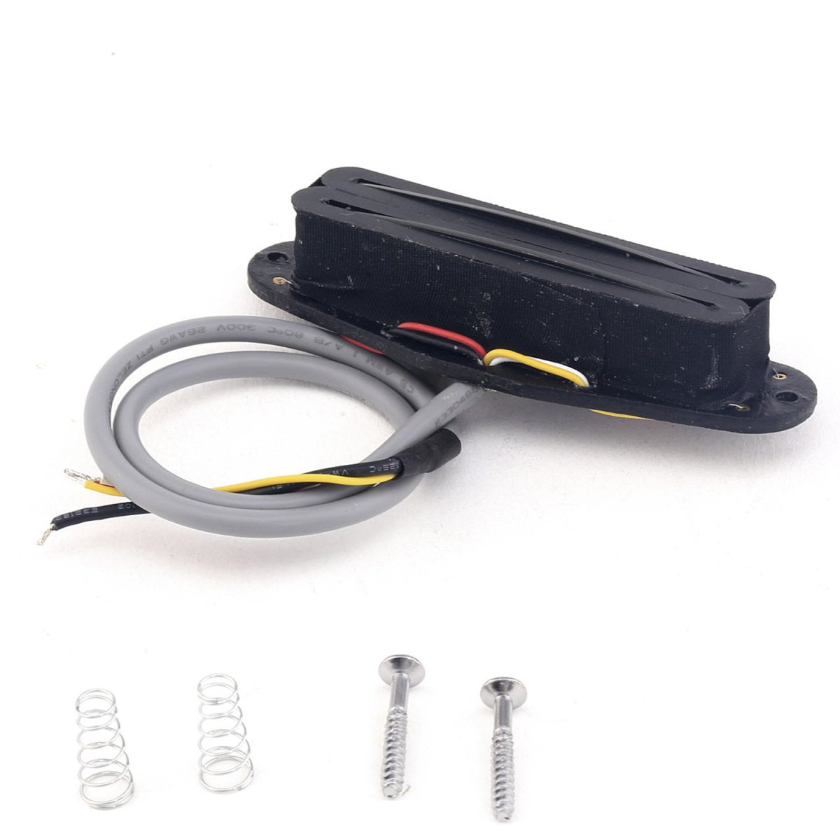 Musiclily Pro Electric Guitar Dual Hot Rail Humbucker Neck Bridge Pickup Blade Single Coil Size Pickups for Fender Strat Stratocaster Guitar Parts Replacement, Black