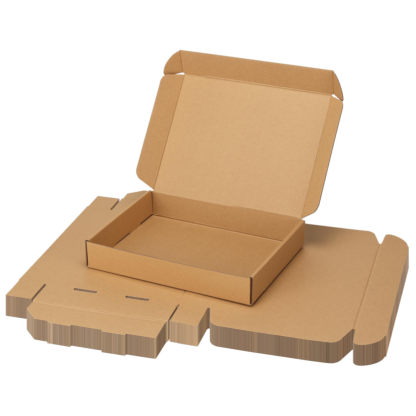 PHAREGE Scatole di spedizione da 30 x 20 x 5 cm, confezione da 20 scatole marroni, con chiusura a linguetta per imballaggi di piccole imprese, scatole regalo in cartone per avvolgere regali postali
