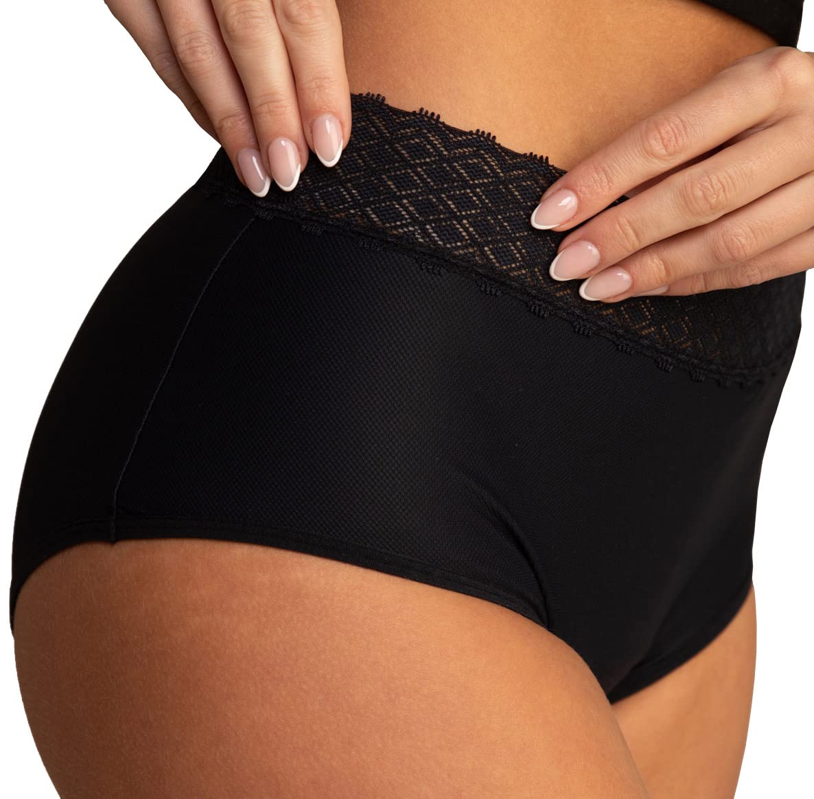 Suzy & Me Women's Full Black Black Period Pants By Totm. Bikini Or Full Brief Styles (As8, Numeric, Numeric_6, Numeric_8, Regular, Regular, )