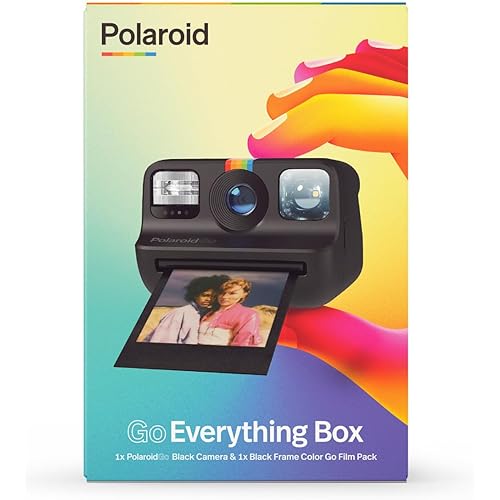 Polaroid Go Everything Box Black Camera and Black Frame Instant Film Bundle (6215)
