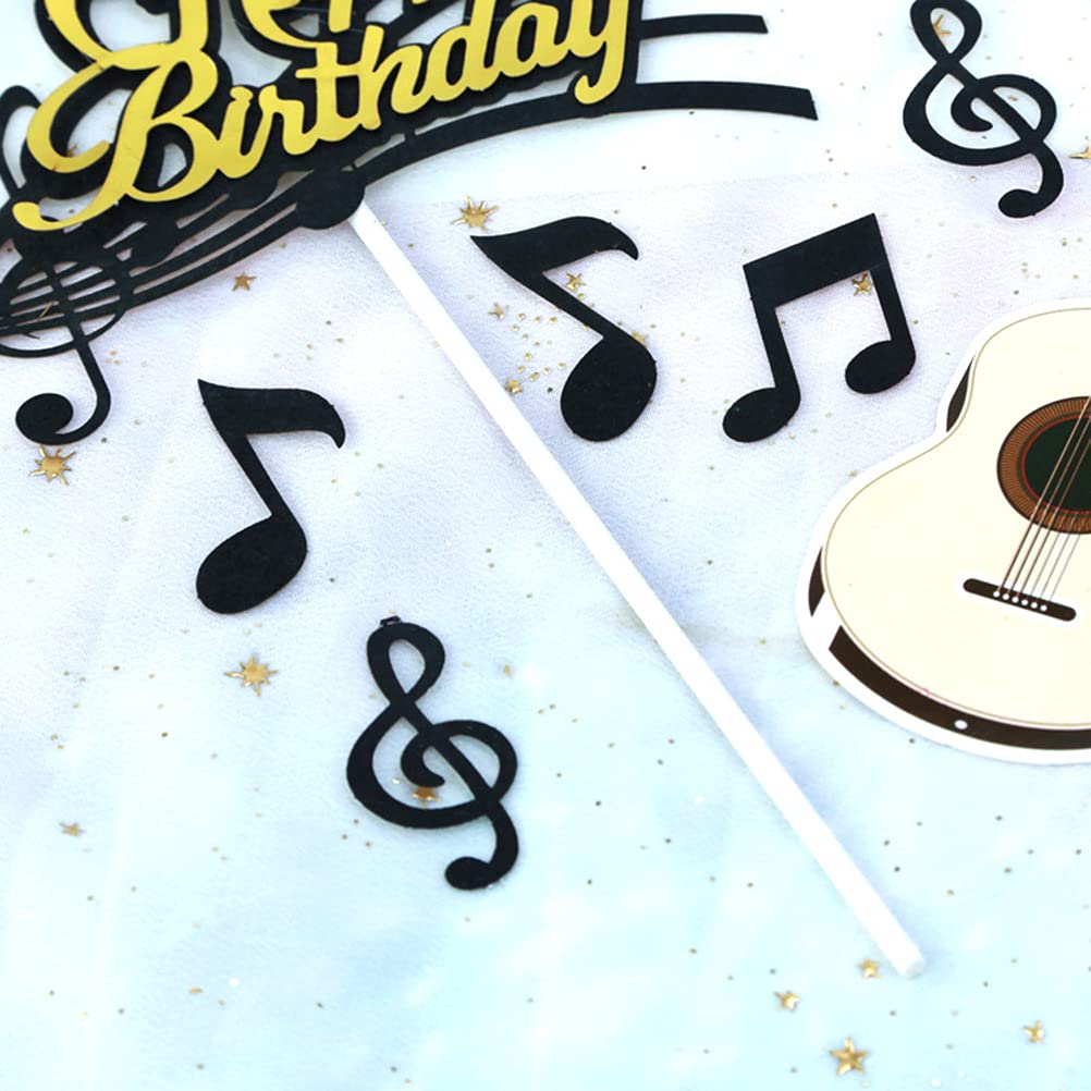 48 Topper Per Cupcake A Tema Musicale – Note E Chitarra – Decorazioni Per Torte Compleanno - 3