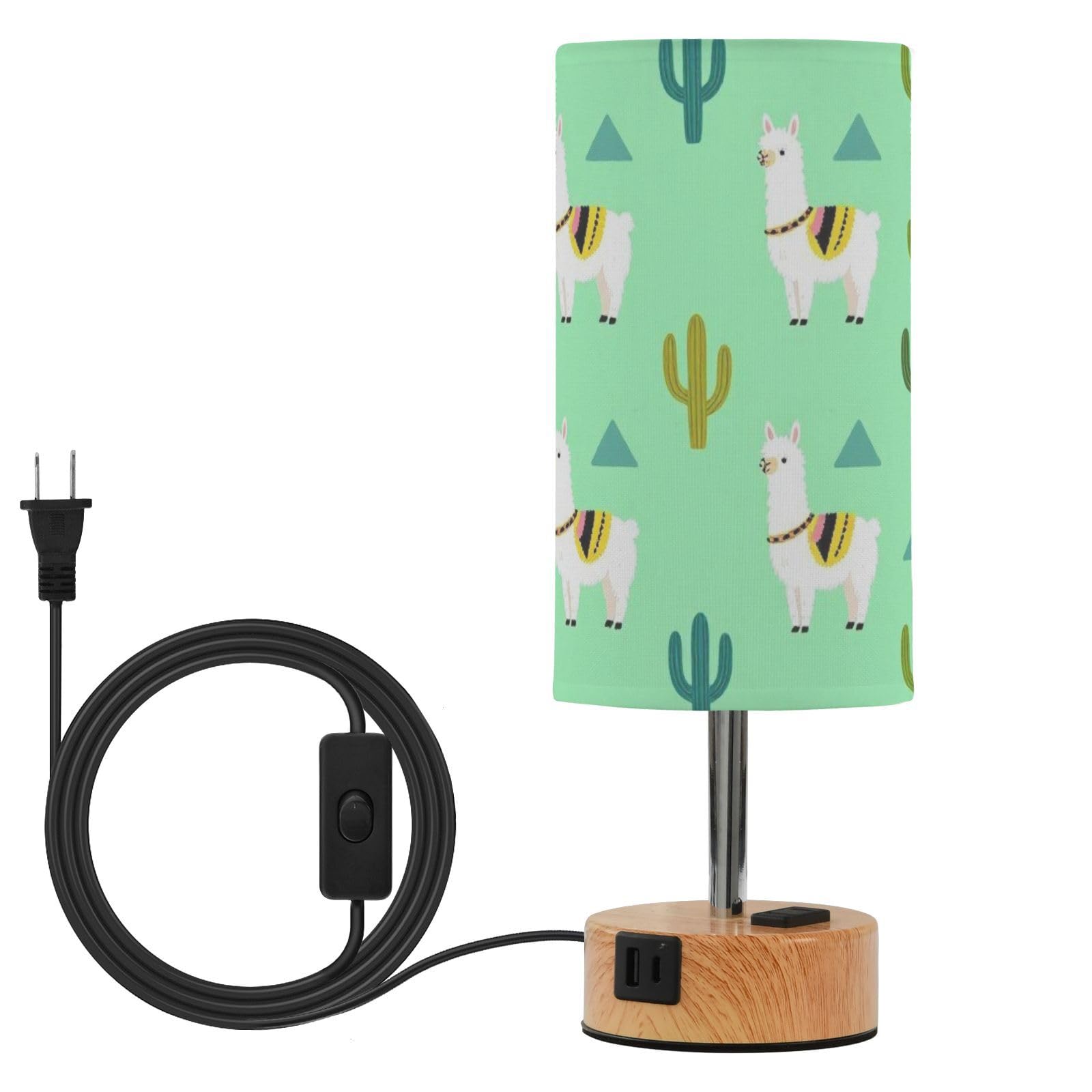 Yuiboo Lampy stołowe z portami USB C+A, lampka nocna na biurko
