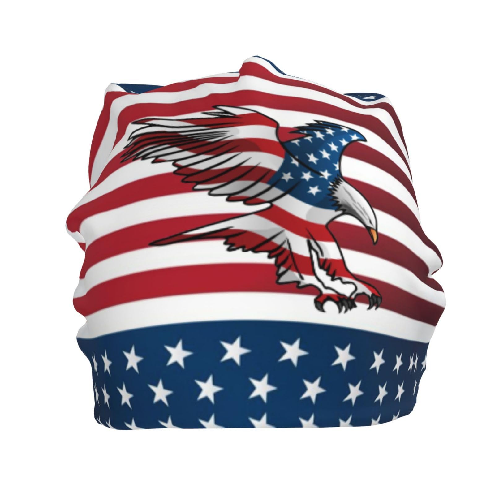 TKDYVAI American Flag Stretch Slouchy Beanie Hat for America Cute Knit Skull Cap American Slouch Beanie Cap Flag Hats