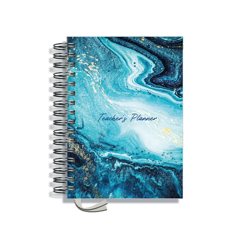 Teacher Planner 2026-2027 A5 size by Pirongs | Dated 5 Lesson Planner for Teachers | Page a day | Dated - Inside the Surf