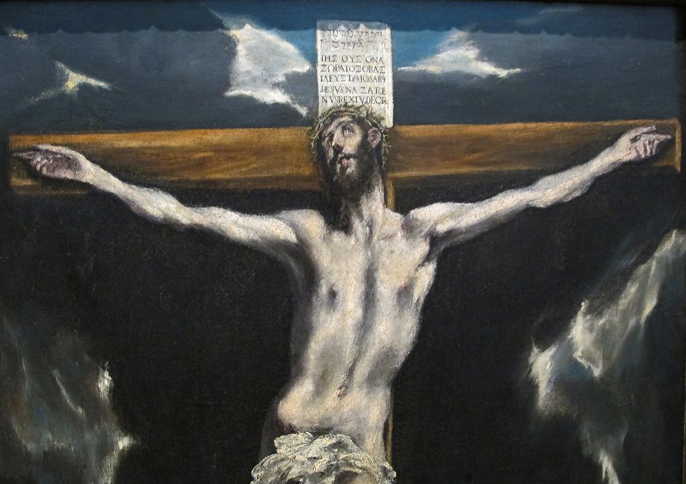 Lienzo Cristo Sulla Croce de El Greco, arte sacro clásico para transformar la estética de su salón