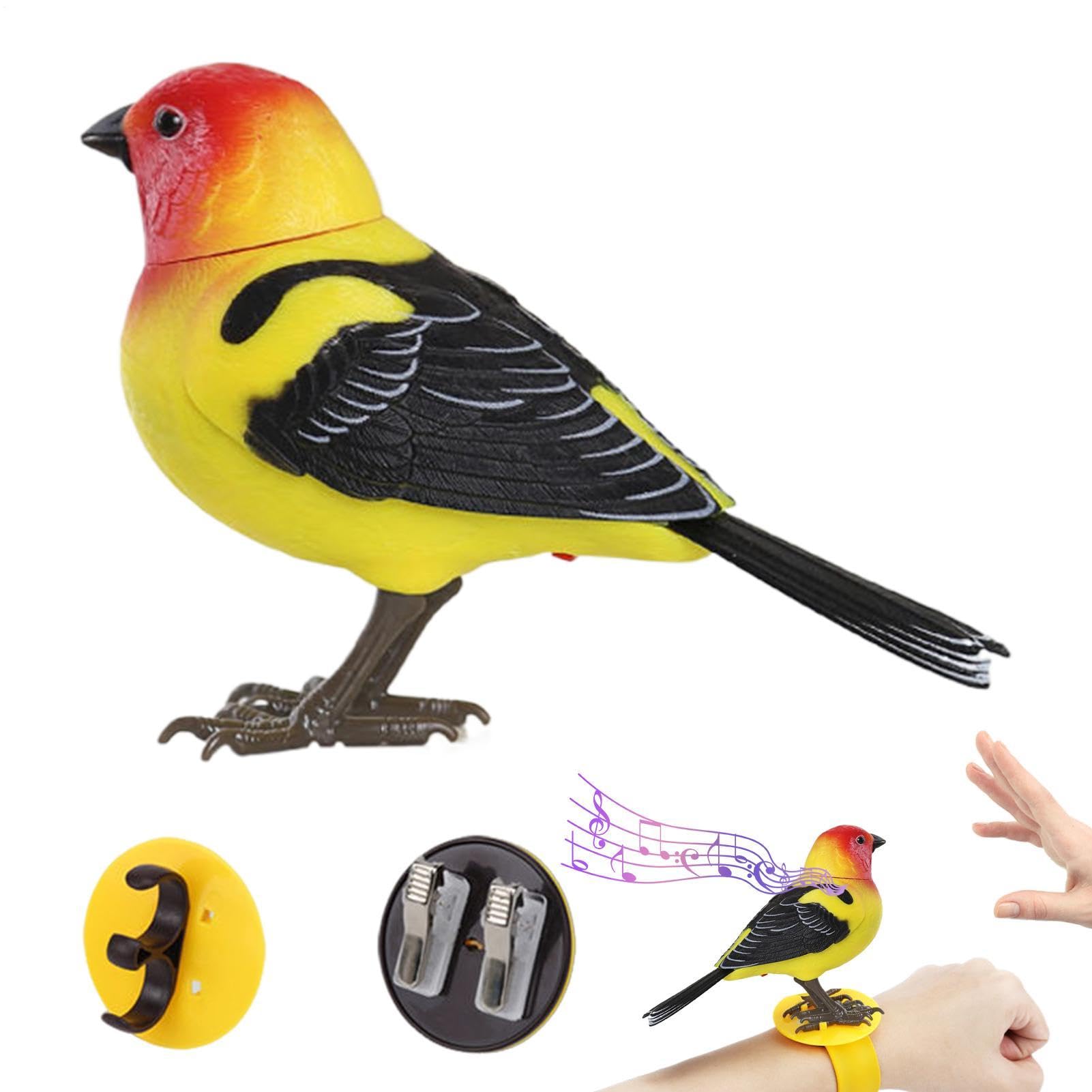 Toy Bird, Realistic Talking Electronic Pet Bird for with Interactive Sensory Play Design, Desktop Animal Toy for Birthday Kindergarten Party Favors