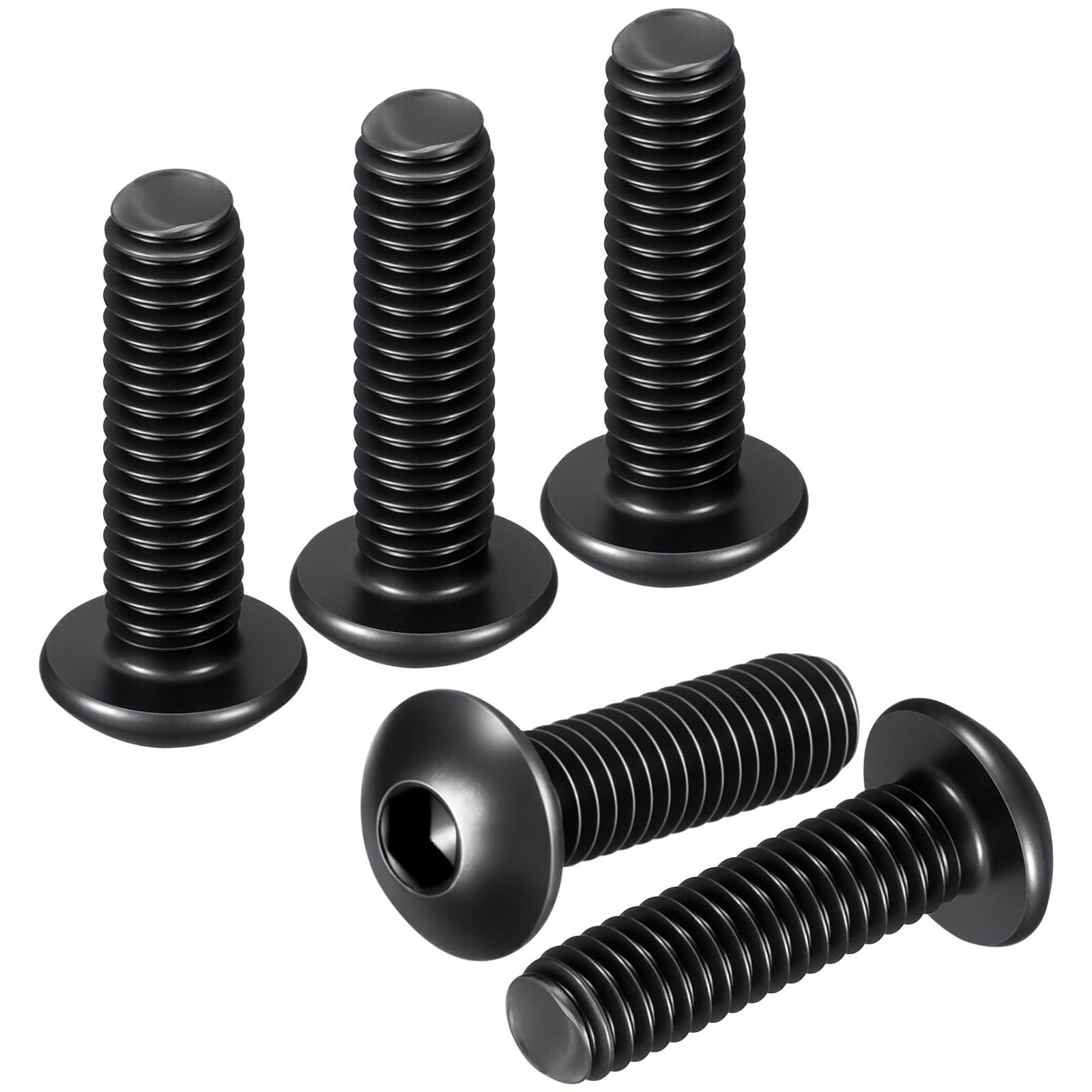 DTGN M3-0.5x10mm Button Head Socket Cap Screws - 50Pack - Good for Road Bicycle, Mountain Bike, Auto, Motorcycle - Carbon Steel Black Oxide - Hex Socket Drive Fasteners โ image 1