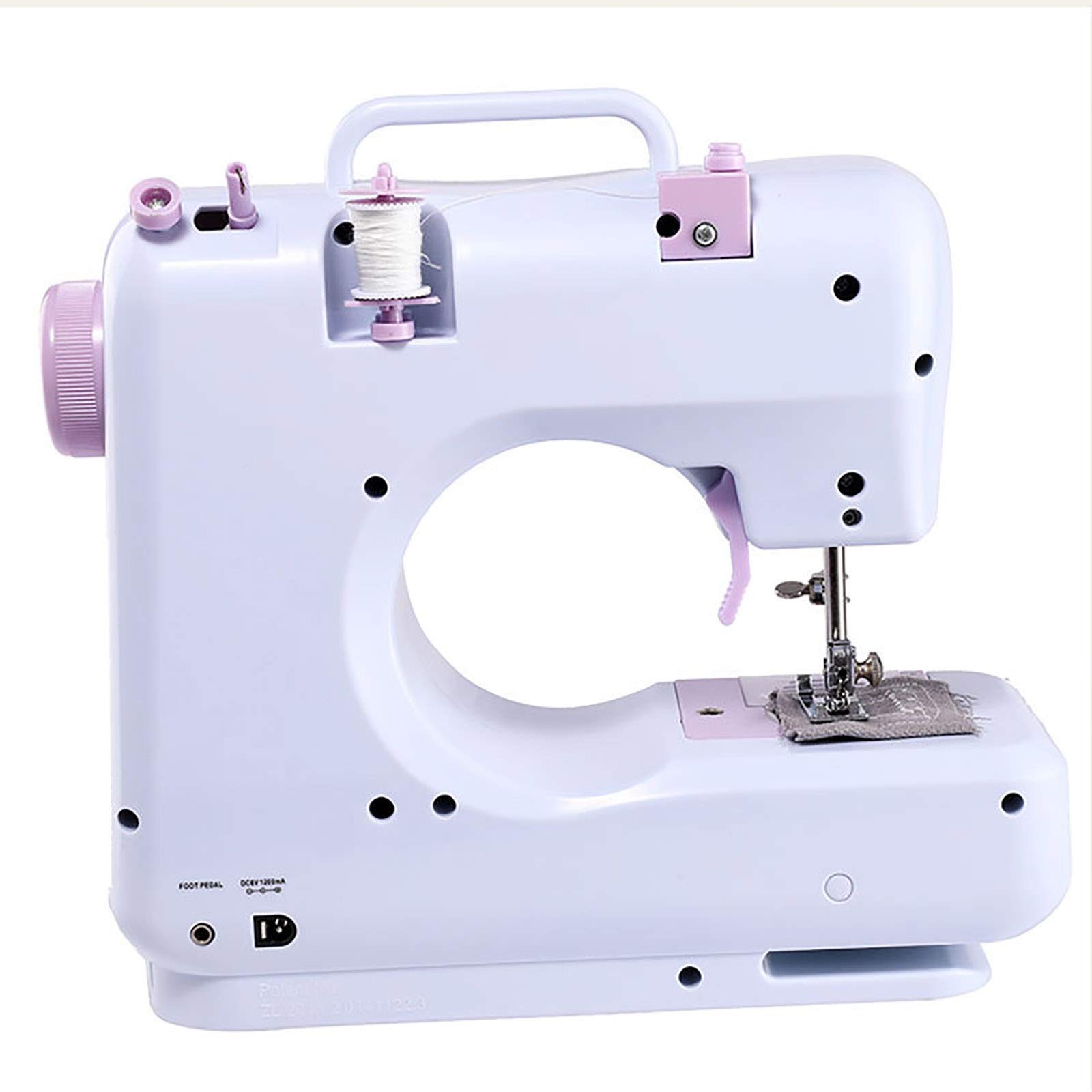 Mini Máquina De Coser Mini Máquina De Coser Portátil Máquina De Coser Pequeña Eléctrica Doméstica Máquina De Coser Eléctrica Fácil De Usar (Color : White, Size : 32x15x30cm) (White 32x15x30cm)