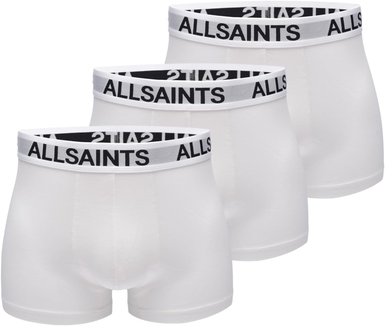 AllSaints Men’s Standard 3pk Organic Cotton Trunk (Contour Pouch)