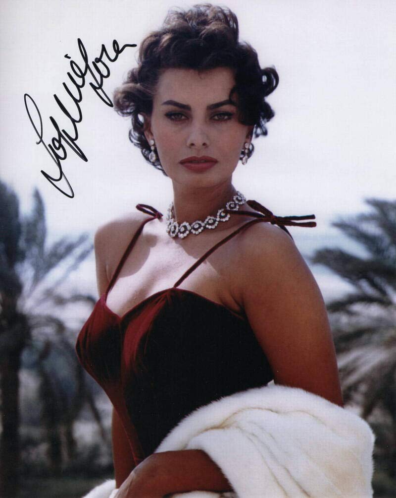 SOPHIA LOREN SIGNED AUTOGRAPH 8X10 PHOTO Q - HOLLYWOOD ICON, CLASSIC HOLLYWOOD LEGEND, THE PRICE AND THE PASSION, HOUSEBOAT, IT STARTED IN NAPLES, TWO WOMEN OSCAR WINNER, MARRIAGE ITALIAN STYLE, SUNFLOWER, THE VOYAGE, A SPECIAL DAY, YESTERDAY TODAY AND TOMORROW, GRUMPIER OLD MEN