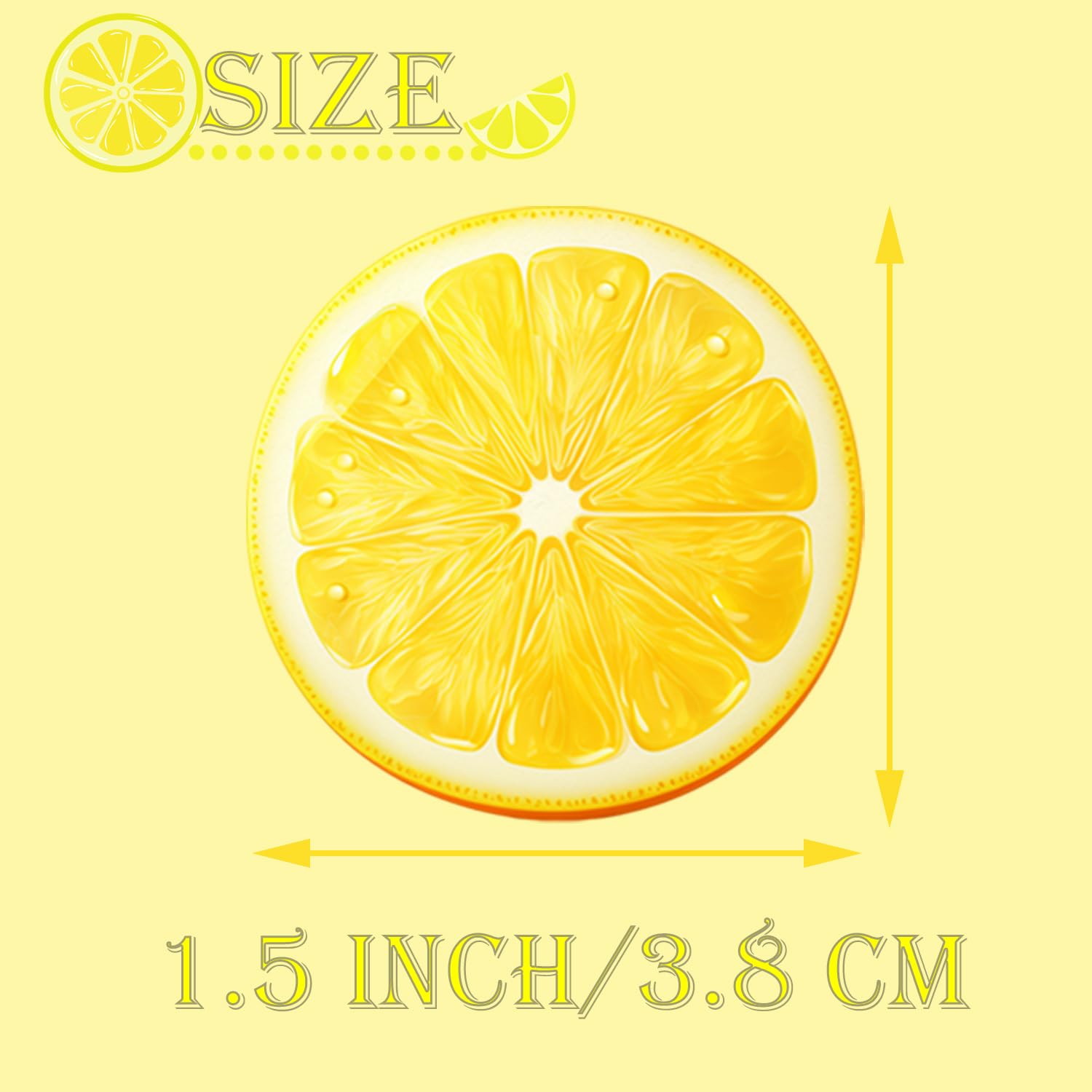 500 Lemon Cutie Stickers - Yellow Round Fruit Themed Party Stickers
