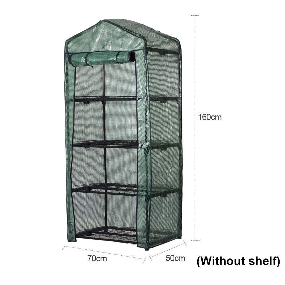 N/U Copertura per Serra da Giardino, Telo Imperabile per Mini Serra in Plastica con Cerniera per Pianta Fiore Erba da Balcone Terrazza Esterno Casa (Non Include Serra e scaffale) 160x70x50cm