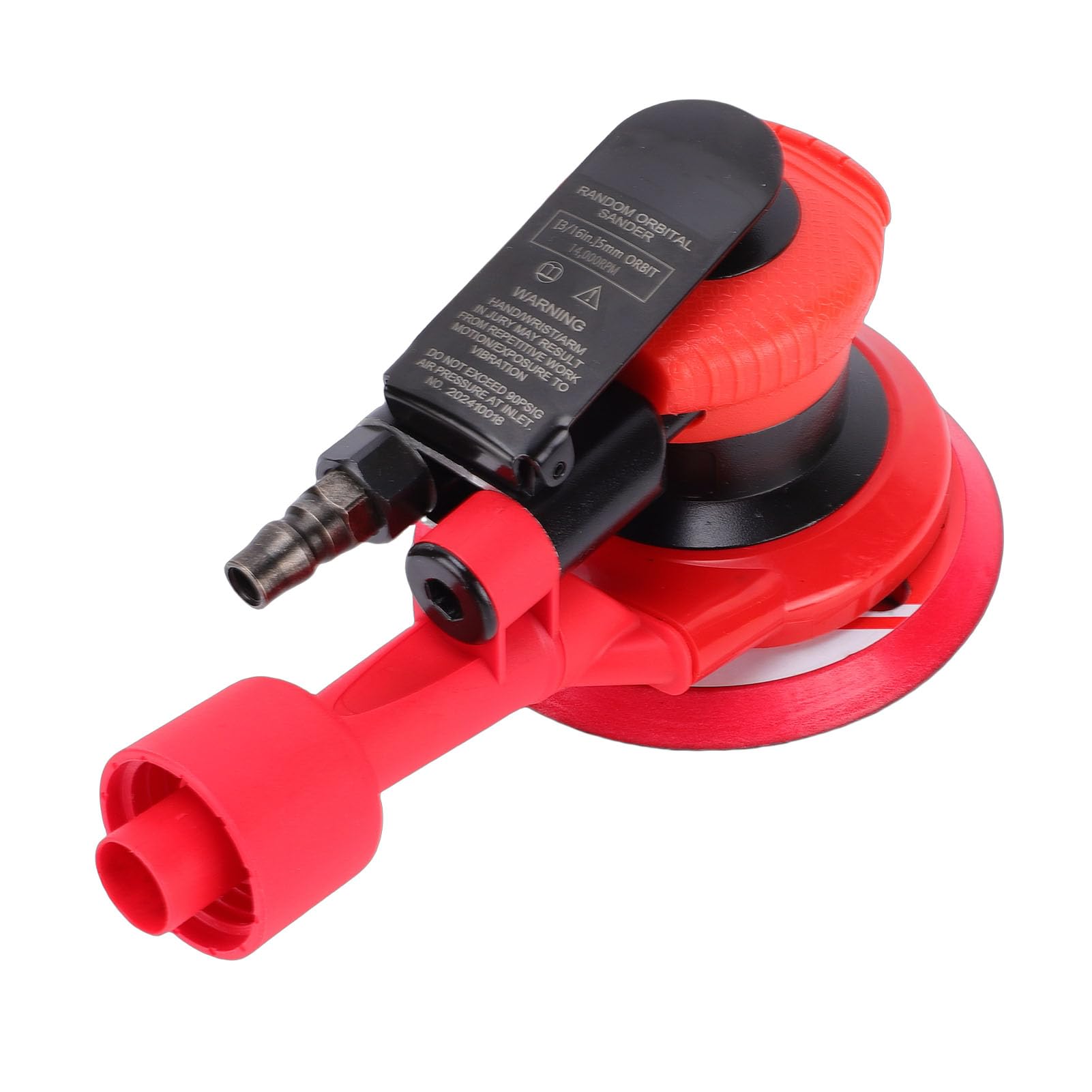 Oumefar Lijadora Orbital Aleatoria de 5 Pulgadas Lijadora de Aire Orbital Aleatoria Neumática Acero de Aleación Órbita de 5 Mm 14000 RPM Base de Cierre de Bucle