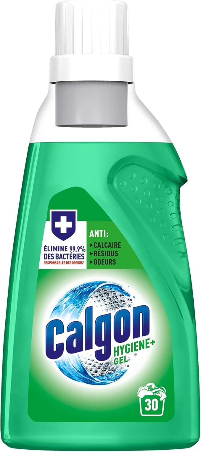 Calgon Gel Hygiène+ Anti Calcaire Lave Linge et Antibactérien Protège contre calcaire, résidus