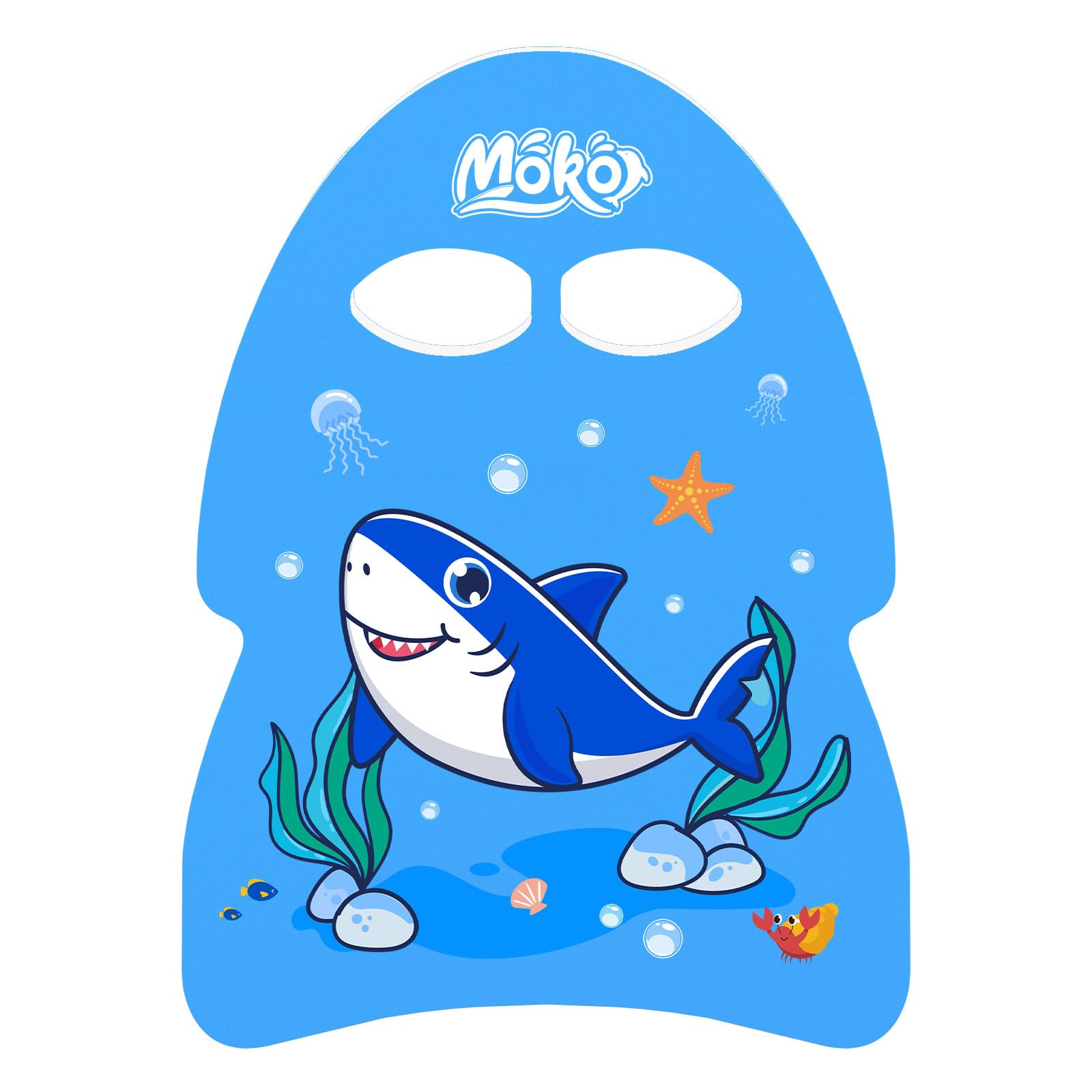 MoKo Swimming Kickboard for Kids, Cartoon Jellyfish-shape Swimming Training Aid Pool Exercise Equipment, Kickboard for Swimming Training for Swimming Beginner, Blue Shark