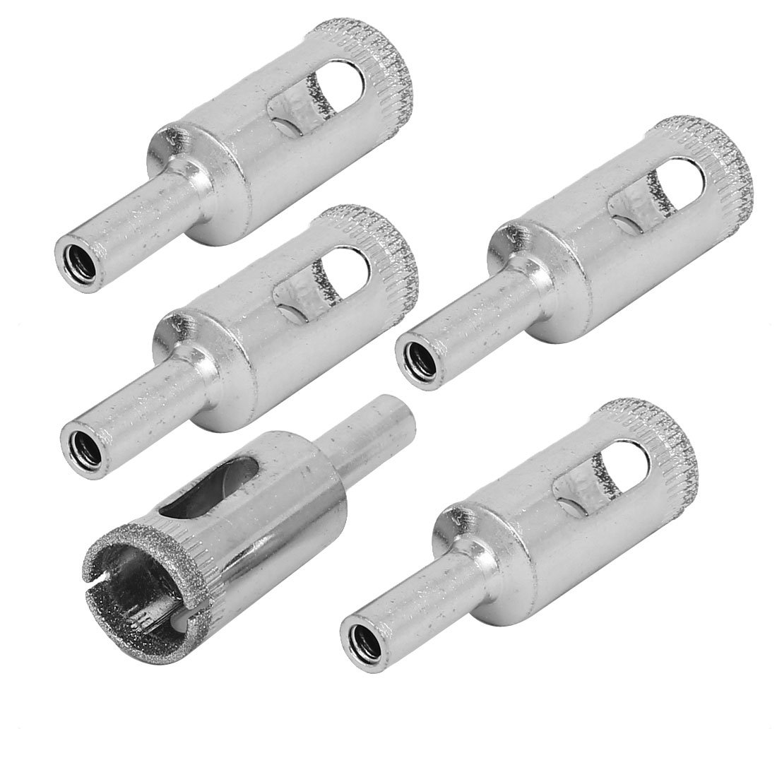 Aexit 16mm Cutting Hole Saws & Accessories Diameter Diamond Coated Round Shank Glass Hole Saw Drill Hole Saw Sets Bit 5pcs