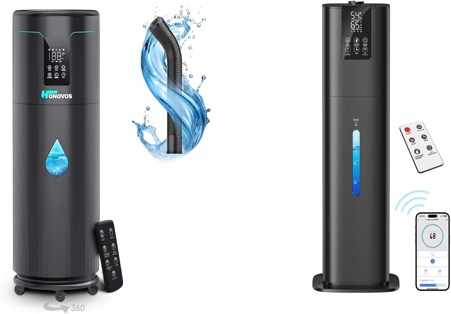 2.11Gal(8L) Smart APP Humidifiers Large Room+17L/4.5Gal Humidifiers for Large Room Home Bedroom