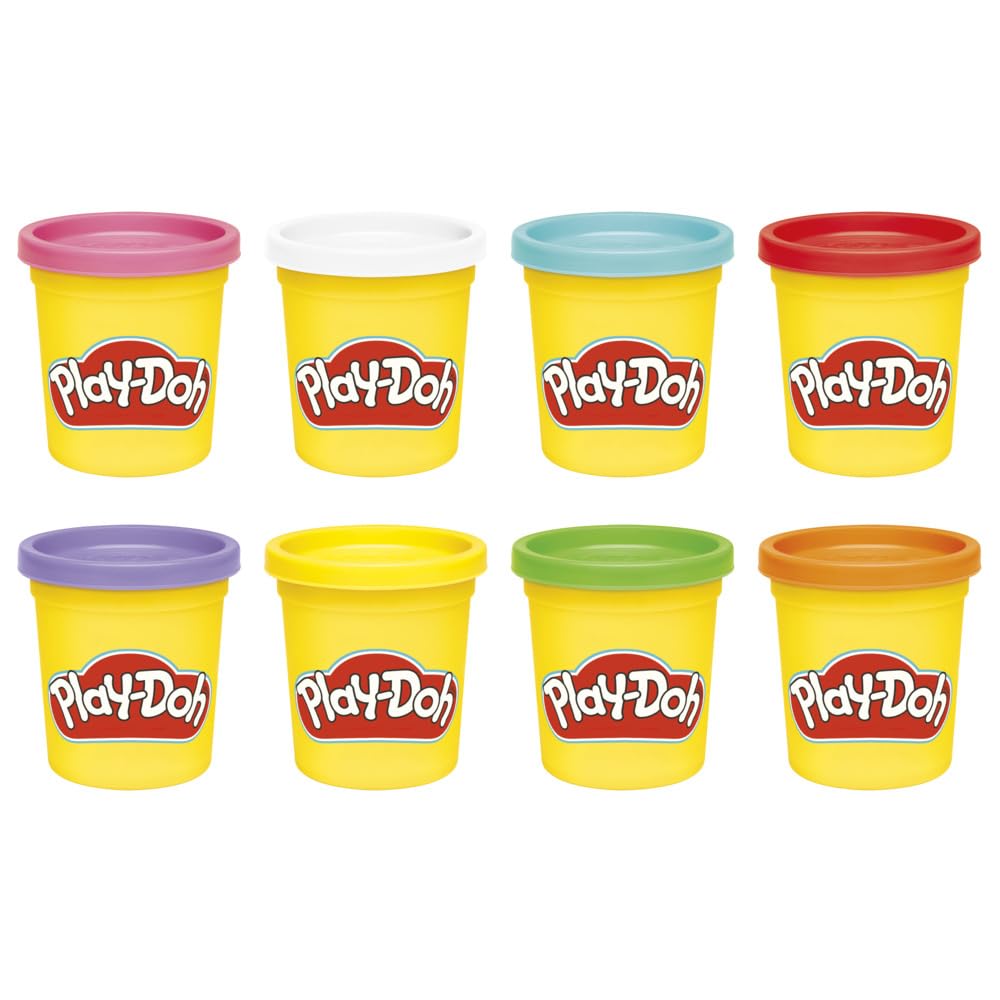Play-Doh, Pack de 8 Botes de 85 Gramos de Colores del arcoíris
