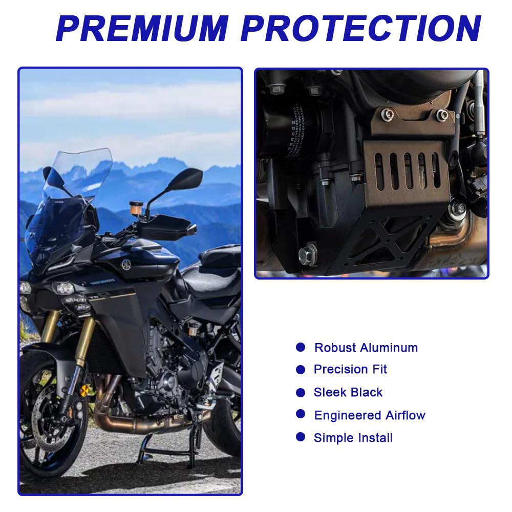MT-09 Black Engine Skid Plate Bash Frame Engine Guard Protector Cover Chassis Guard Off-Road Protection for MT-09 MT09 SP Tracer9 Tracer 9 GT Tracer 9GT 2021-2025