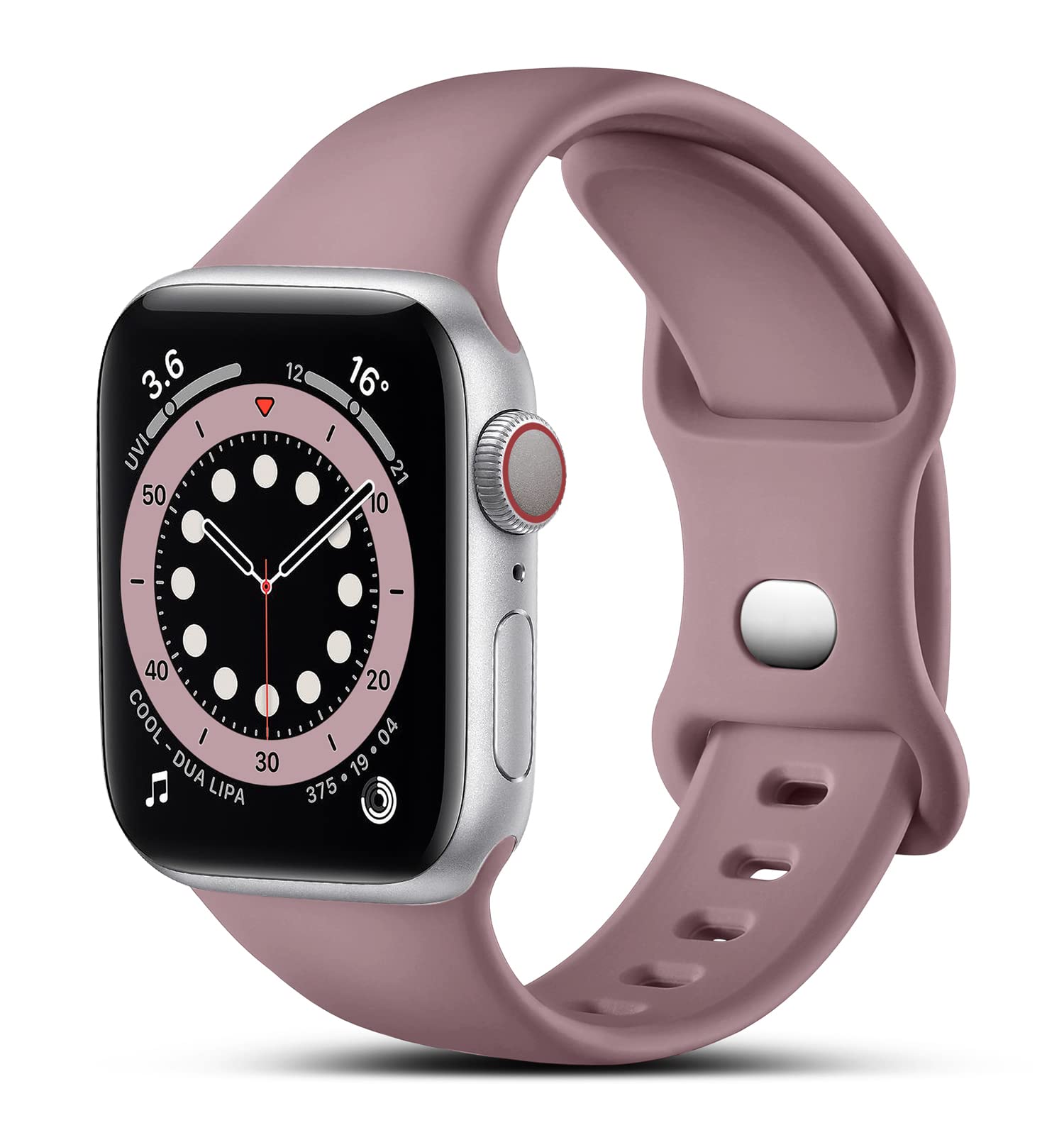 CeMiKa Cinturino Compatibile per Apple Watch Cinturino 38mm 40mm 41mm 42mm 44mm 45mm 46mm 49mm, Cinturini Silicone di Ricambio per iWatch Series 10 9 8 7 6 5 4 3 2 1 SE, 38mm/40mm/41mm-M/L, Fumo Viola