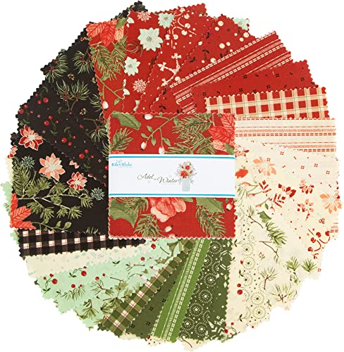Adel In Winter Riley Blake 5-Inch Stacker, 42 Precut Fabric Quilt Squares By Sandy Gervais #TOP2