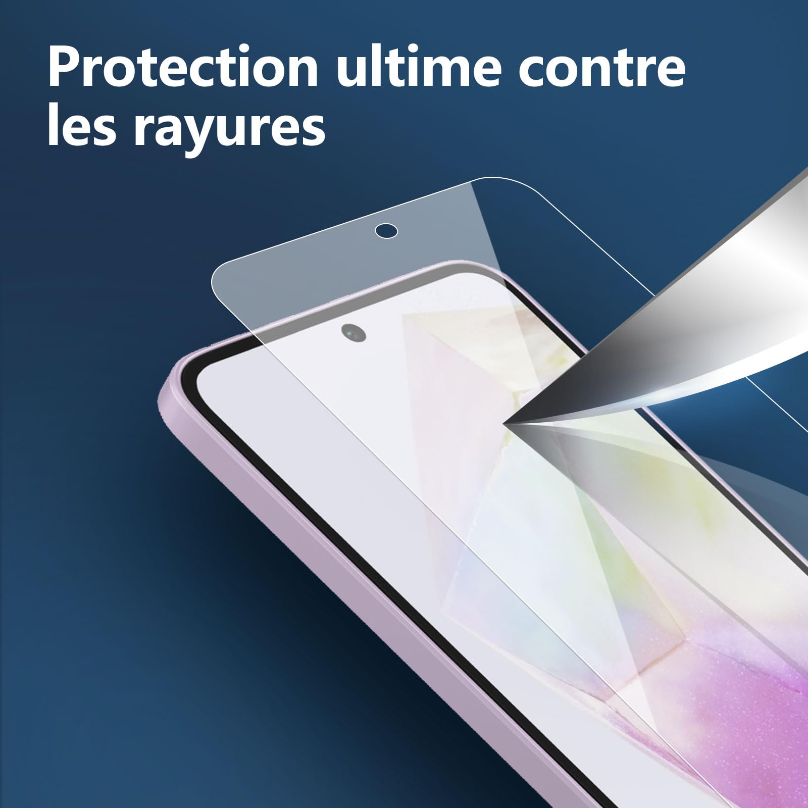 NEW'C Lot de 3, Verre Trempé pour Samsung Galaxy A56 5G / A36 5G Film en Protection écran efficace contre les Rayures - sans Bulles - Ultra Résistant (0,33mm HD Ultra Transparent) Dureté 9H Glass