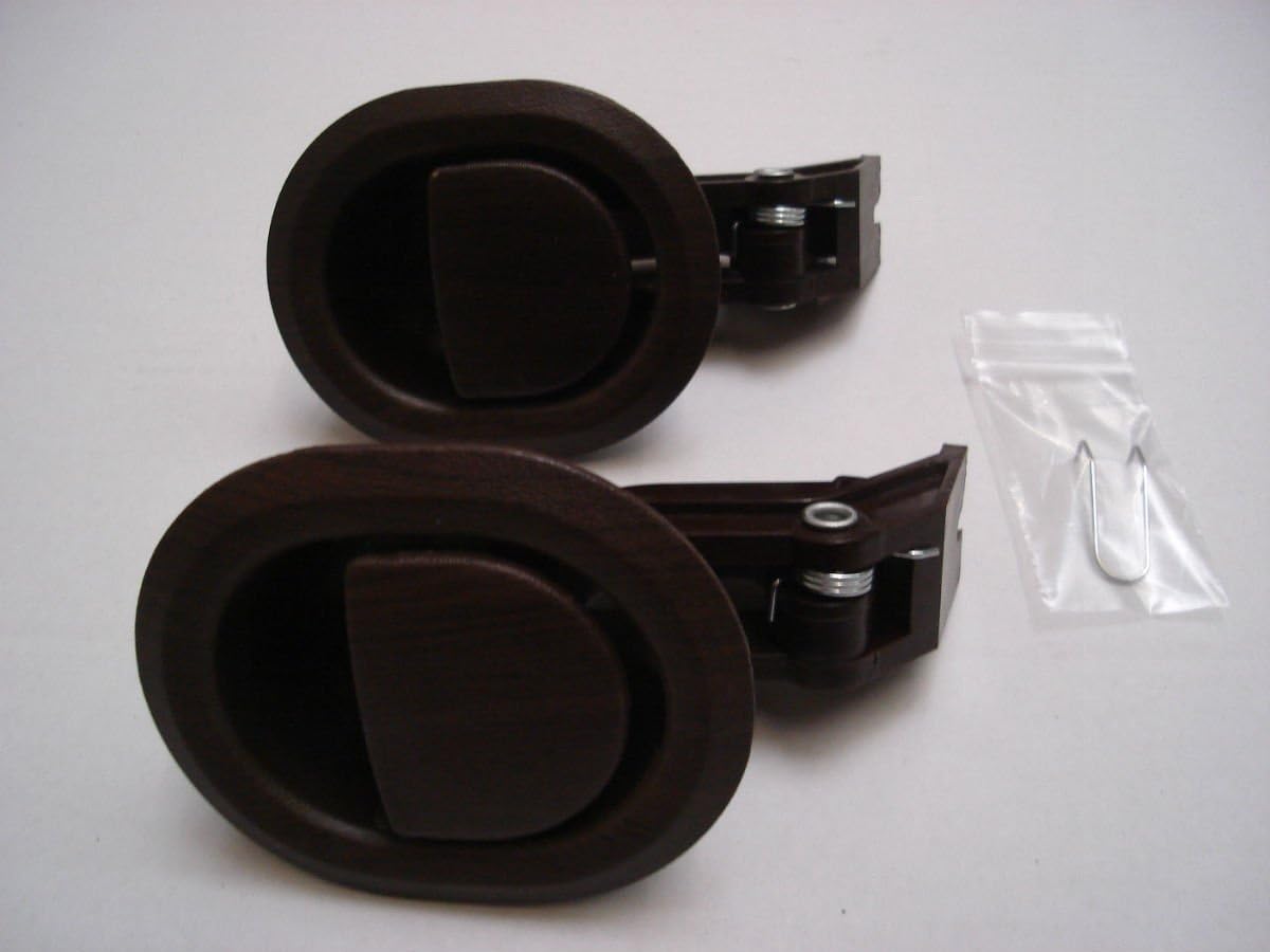 2 X BROWN PLASTIC REPLACEMENT HANDLES FOR RECLINER CHAIRS ARH7
