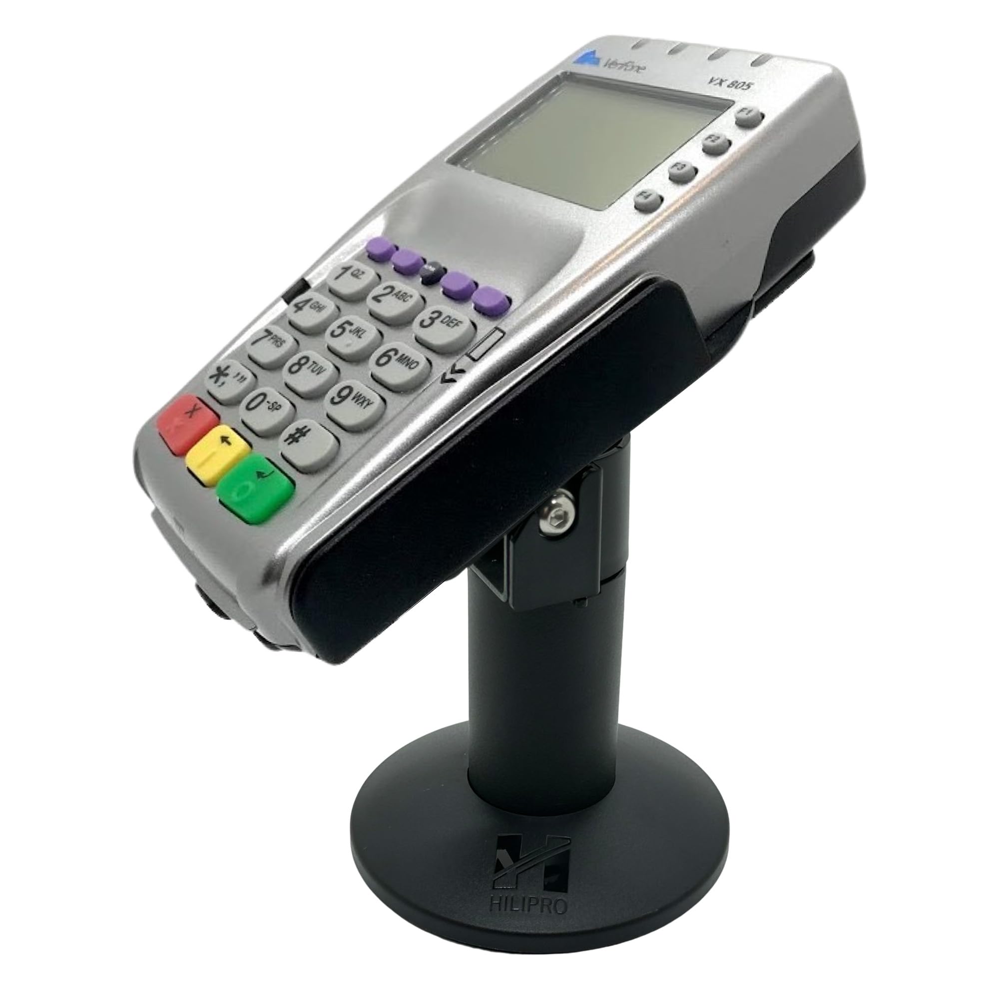 HILIPROSturdy Metal Swivel Stand for Verifone VX805 - Complete Kit Includes Adhesive Glue Pad and Hardware