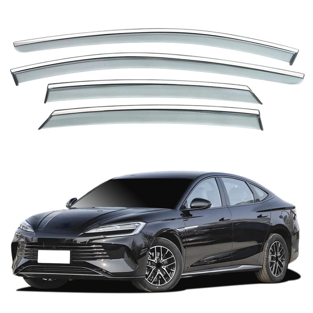 PLAKDFUU Wind Deflectors Rain Guards for BYD Seal DM-i 23 4Pcs, Side Window Visors Block UV & Rain, Fresh Air Flow
