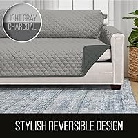 Vista 5 de Sofa Shield - Funda para sillón con respaldo patentado con correa, protector de cojín, funda reversible diseñada en EE. UU. resistente a manchas