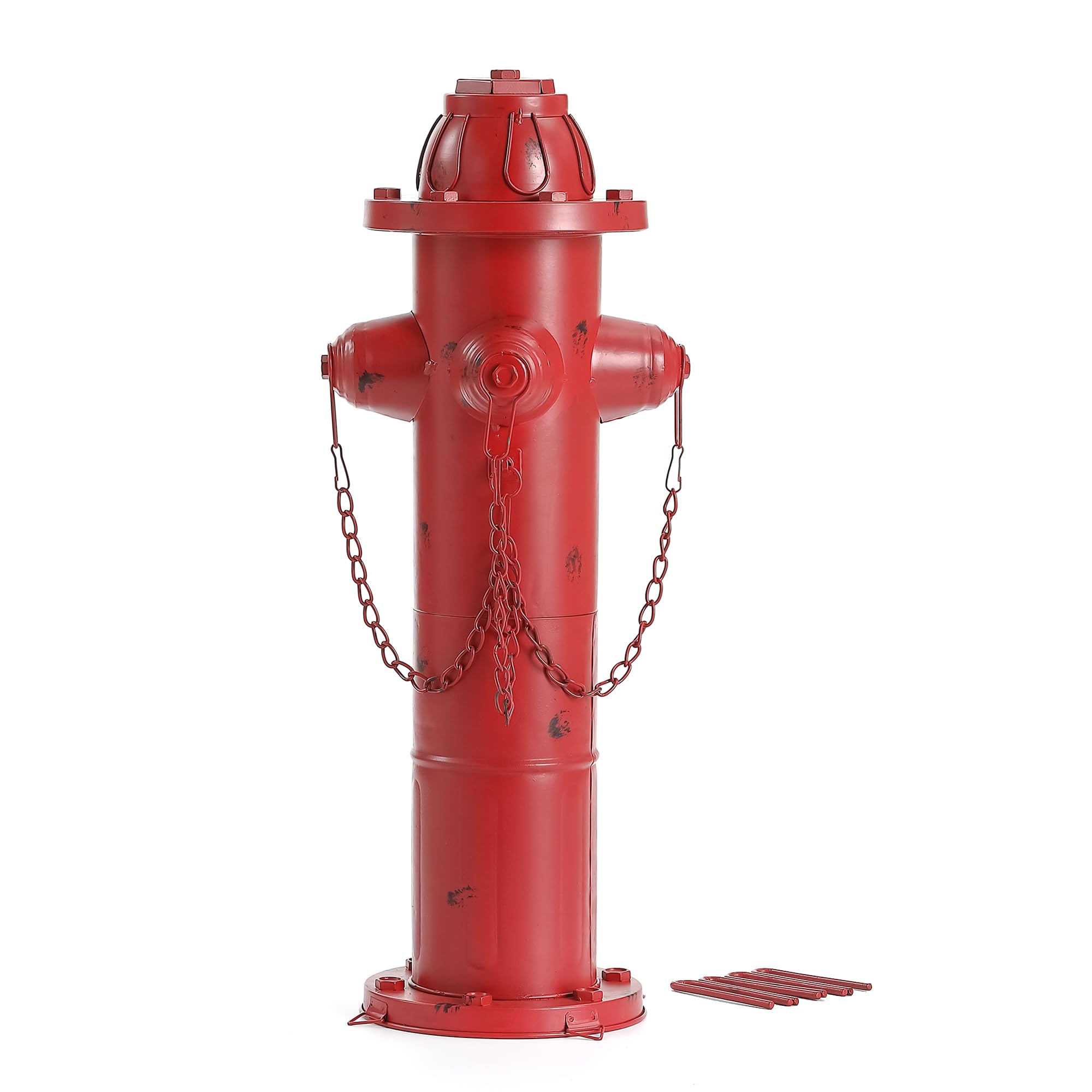 Phaxth 24" H Metal Fire Hydrant for Dogs to Pee On, M to L Dog Fire Hydrant Pee Post